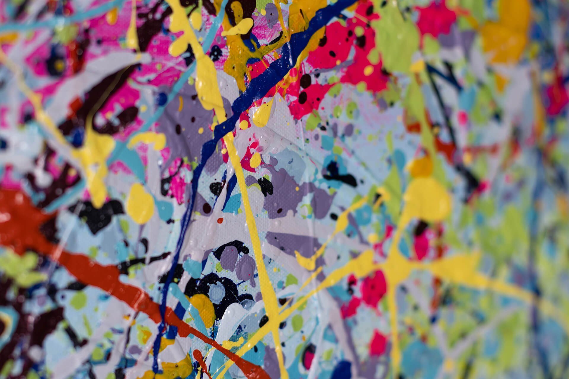 KUNSTLOFT Wandbild Gemälde Wohnzimmer Leinwandbild HANDGEMALT cm, 100% Ideas Colourful 100x75