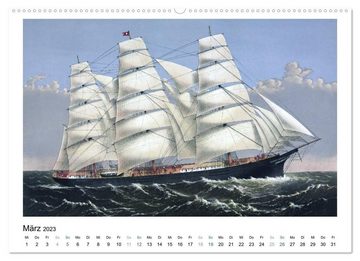 CALVENDO Wandkalender Segelschiffe der Meere (Premium, hochwertiger DIN A2 Wandkalender 2023, Kunstdruck in Hochglanz)