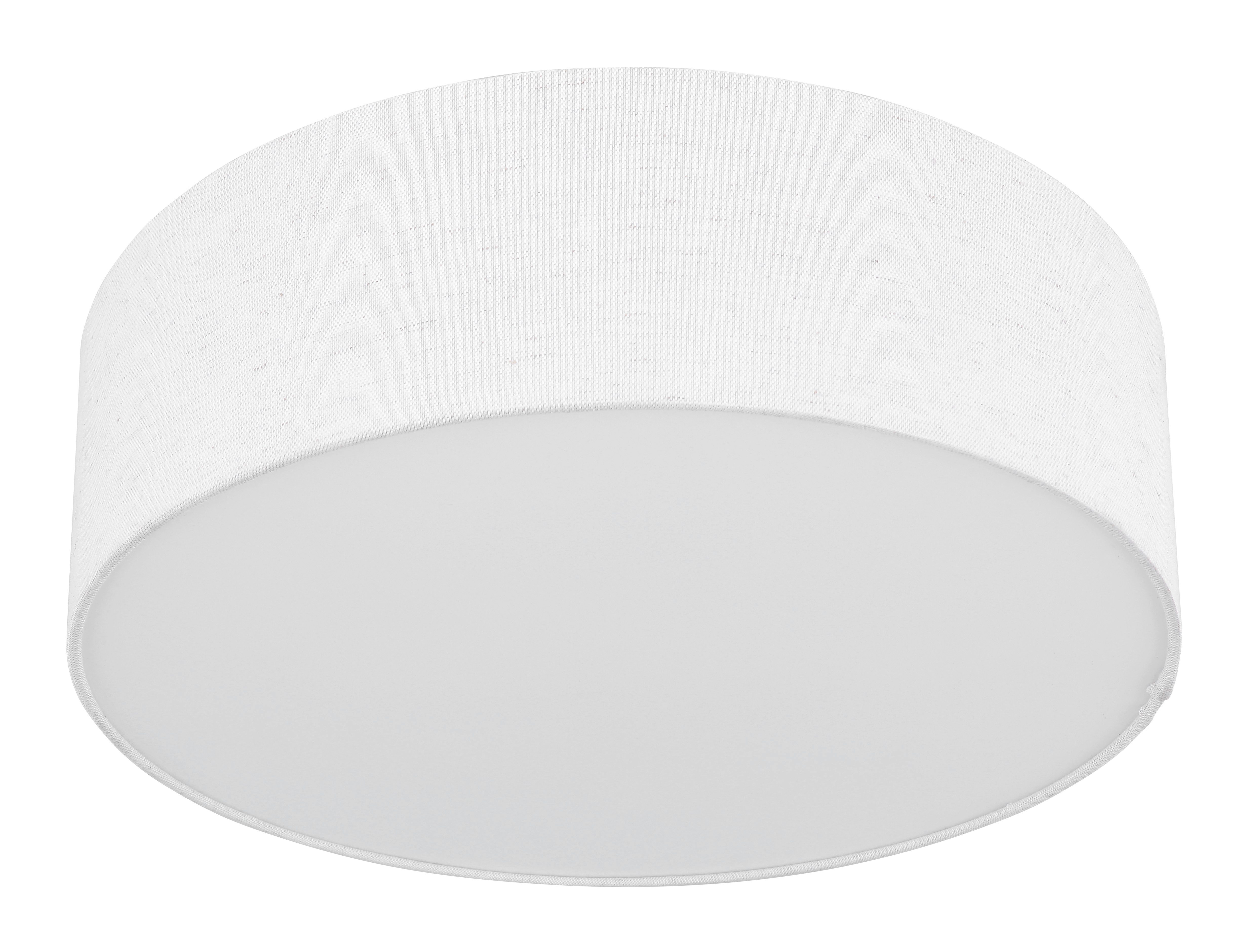 GLOBO LIGHTING Deckenleuchte AVA, ohne Leuchtmittel, Deckenlampe/weiß/Textil/Leinen-Schirm/Schlafzimmer