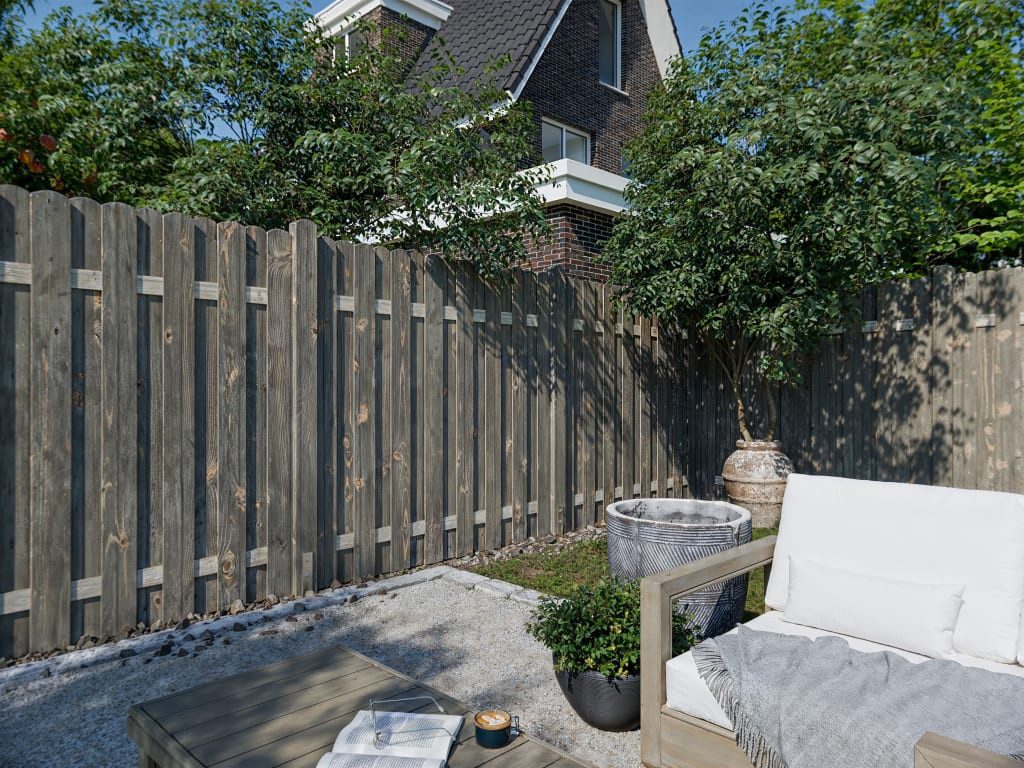 Woodtex Zaunpfosten Sichtschutzzaun Pinus Bohlen Zaun KDI Grau