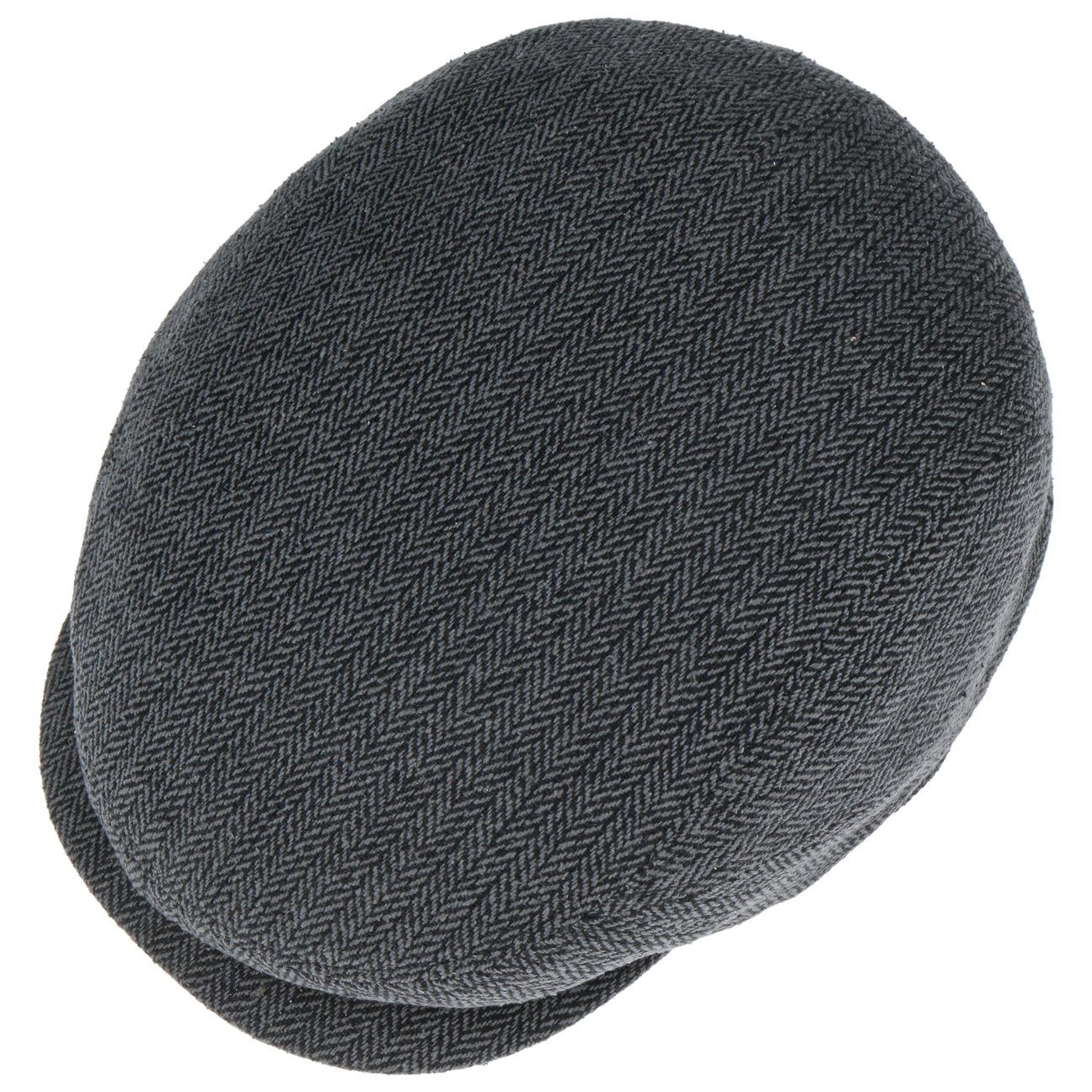 Cap mit grau-schwarz Schirm, EU in Made Seidenmütze (1-St) Flat the Stetson