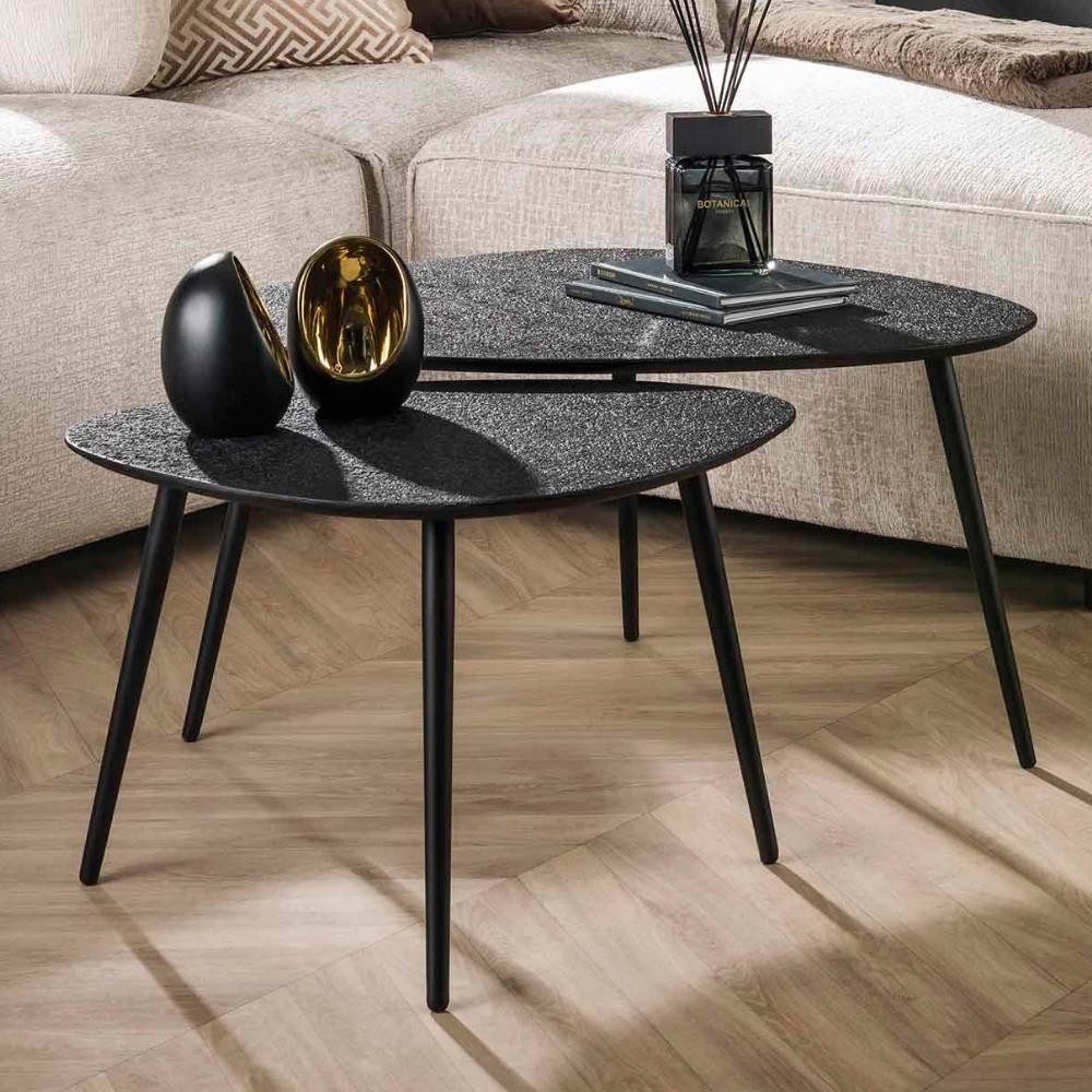 RINGO-Living Couchtisch RINGO-Living Couchtisch Xezal in schwarzer Metall Optik 410x800x590mm