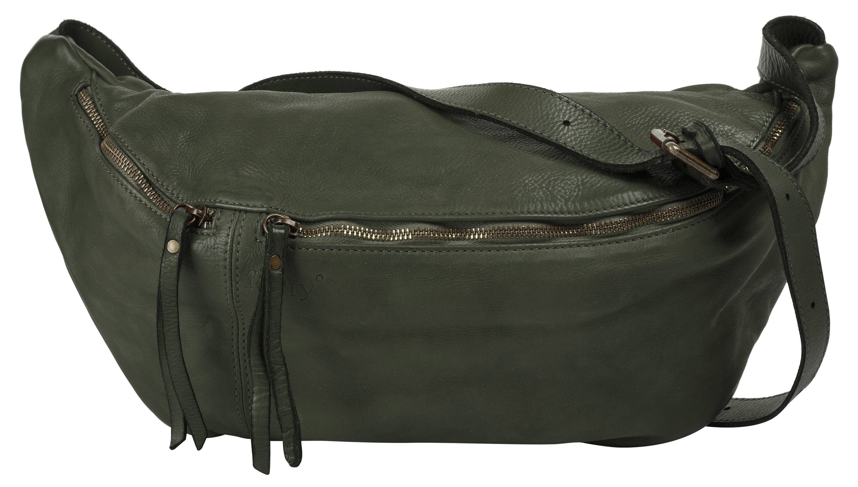 forty° Umhängetasche, echt Leder, Made in Italy