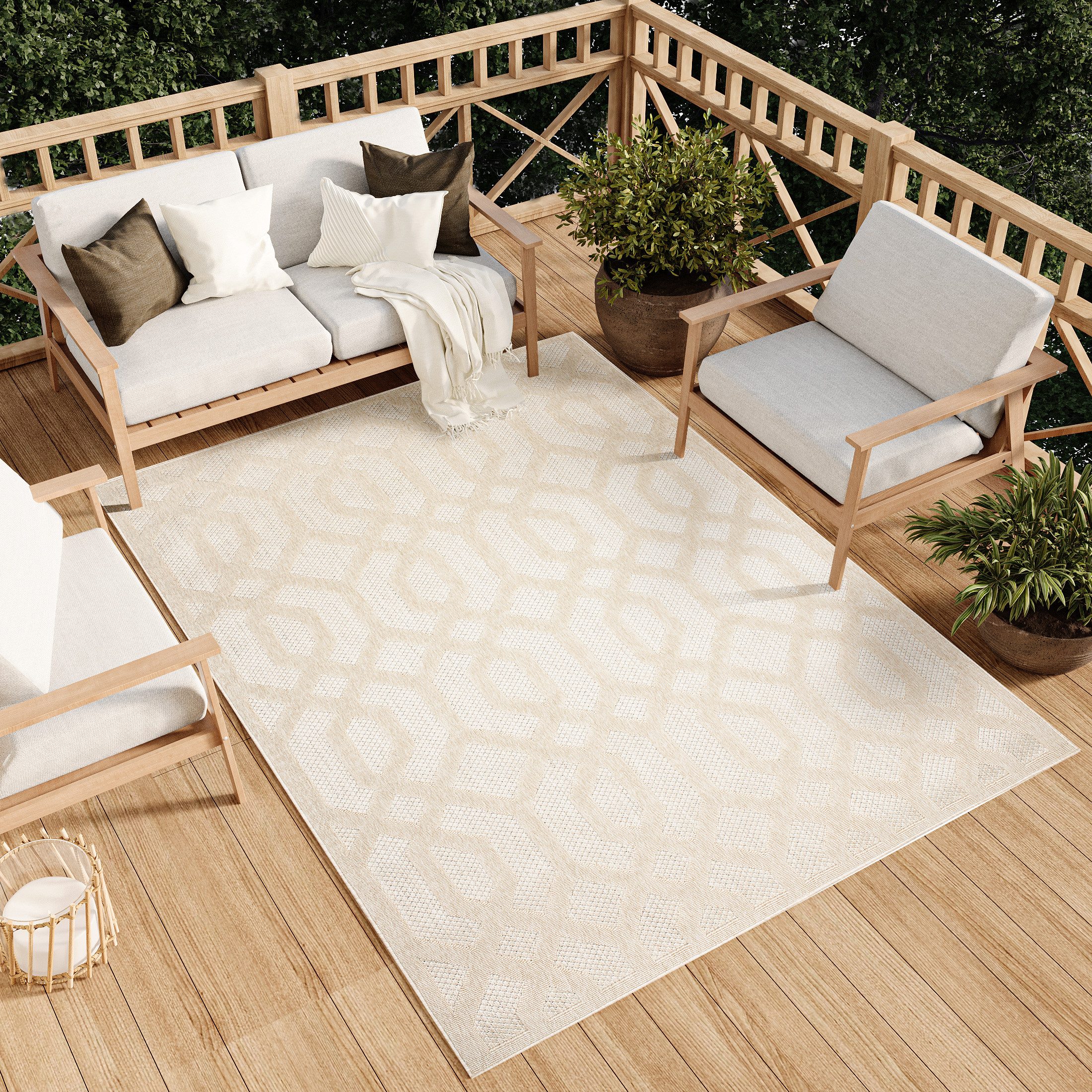 Tapiso Outdoorteppich VIERA, rechteckig, Höhe: 6 günstig online kaufen