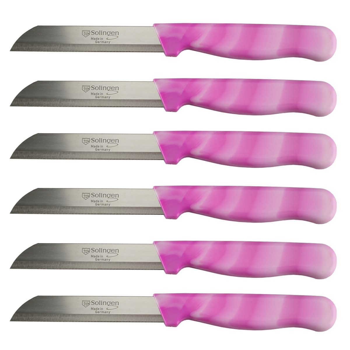Visaggio Нож для фруктов Solingen Allzweckmesser Schälmesser Овощные ножи Küchenmesser, Wellenschliff Solingen Ножи, Marmor Optik, Edelstahl (rostfrei)