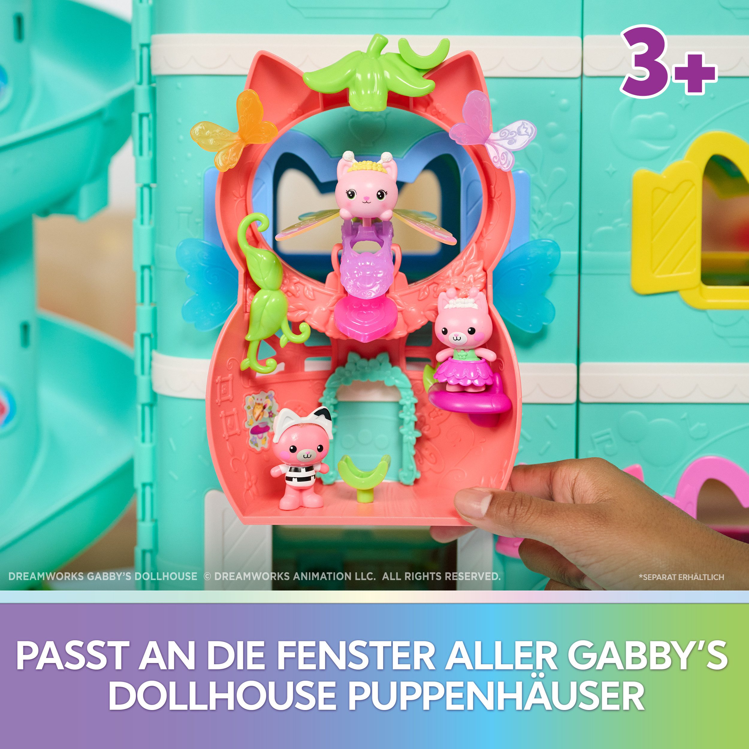 Spin Master Spielwelt Gabby’s Dollhouse – Flutter Fairy Spielset mit Ring und 12 Teilen
