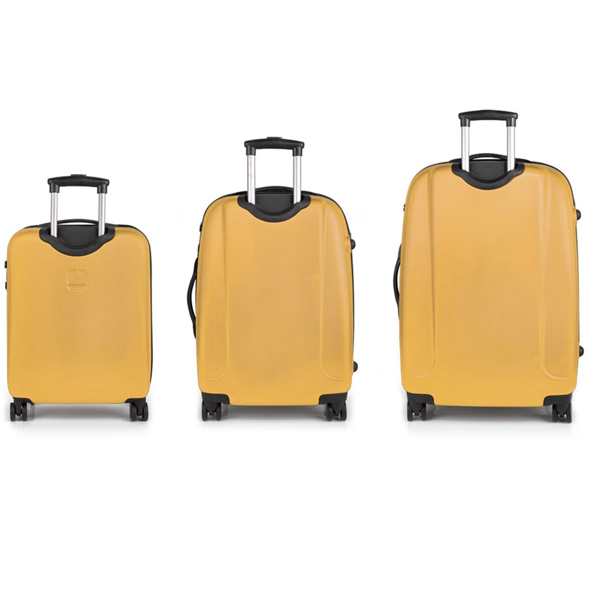 ABS Paradise Gabol 3 4 Trolleyset Rollen, (3-teilig, mustard tlg), XP,