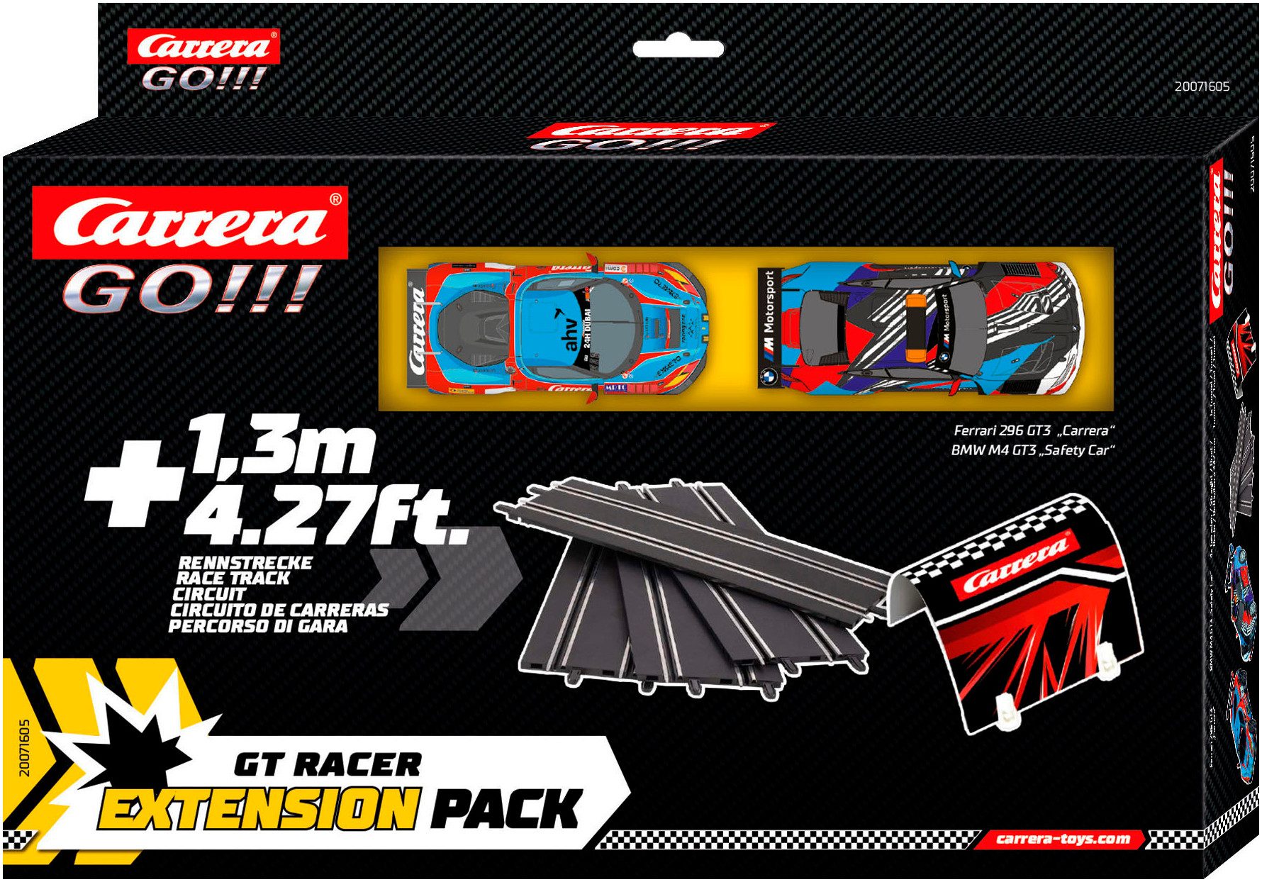 Carrera® Anschlussschiene Carrera GO!!! Extension Pack - GT Racer mit 2 Slot Car Fahrzeugen