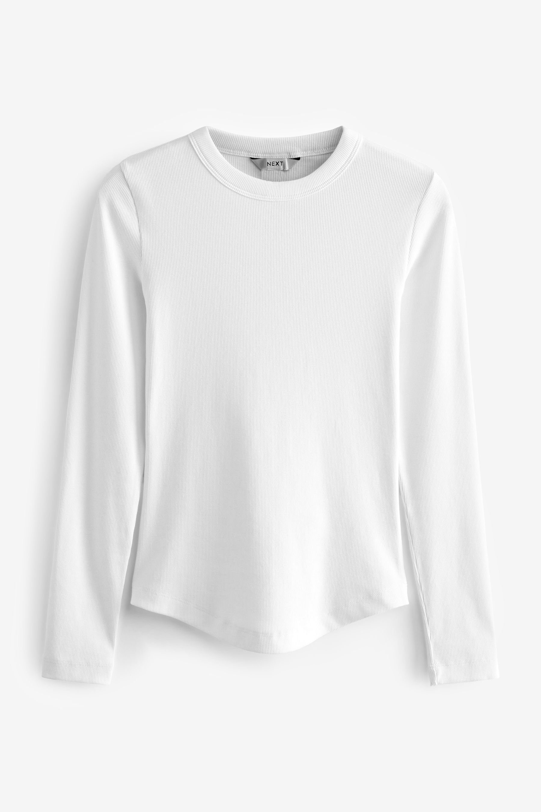 Next Langarmshirt Langärmeliges Sweatshirt mit Rundhalsausschnitt (1-tlg) White