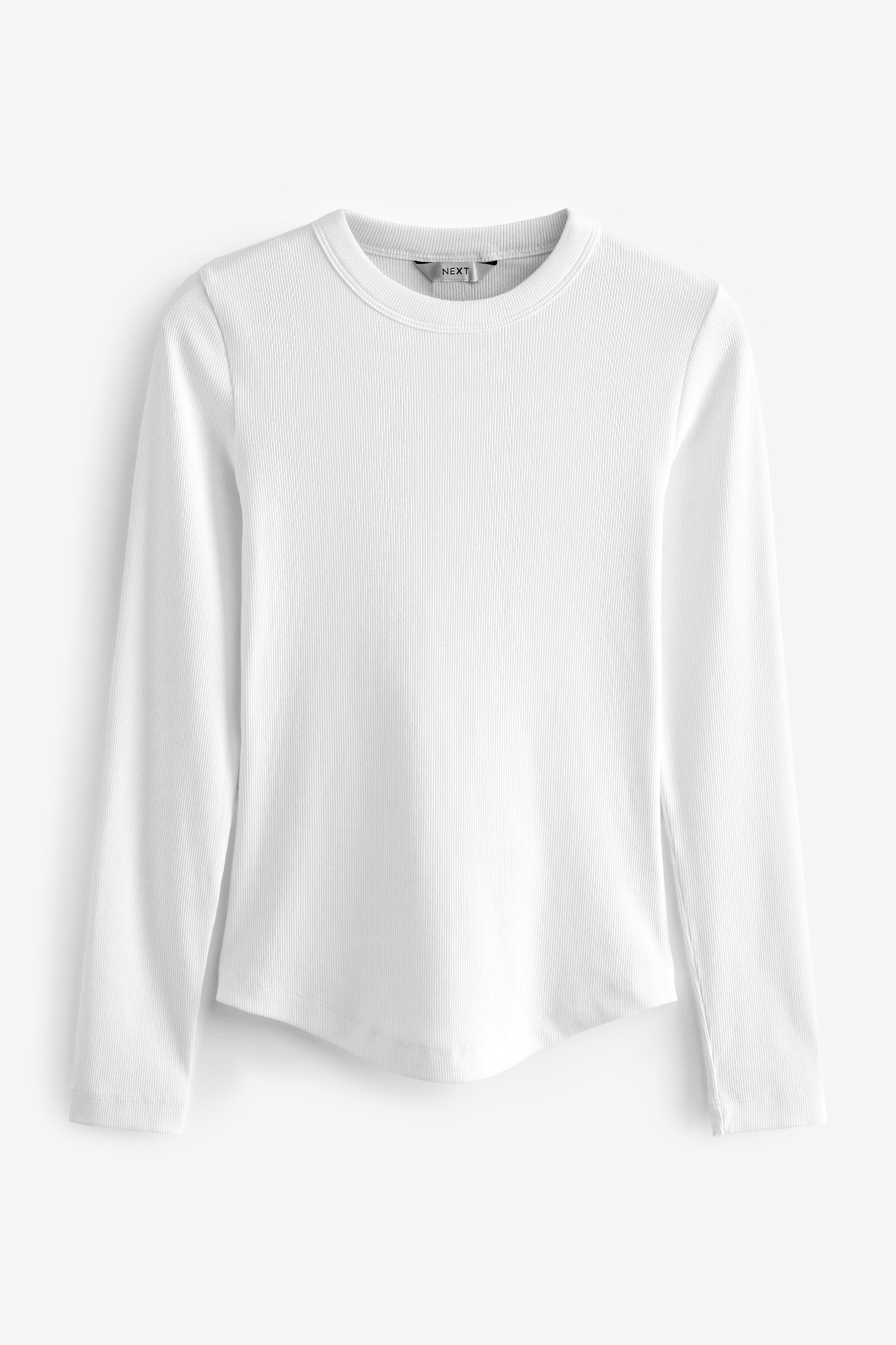 mit Next Sweatshirt Rundhalsausschnitt Langarmshirt White Langärmeliges (1-tlg)