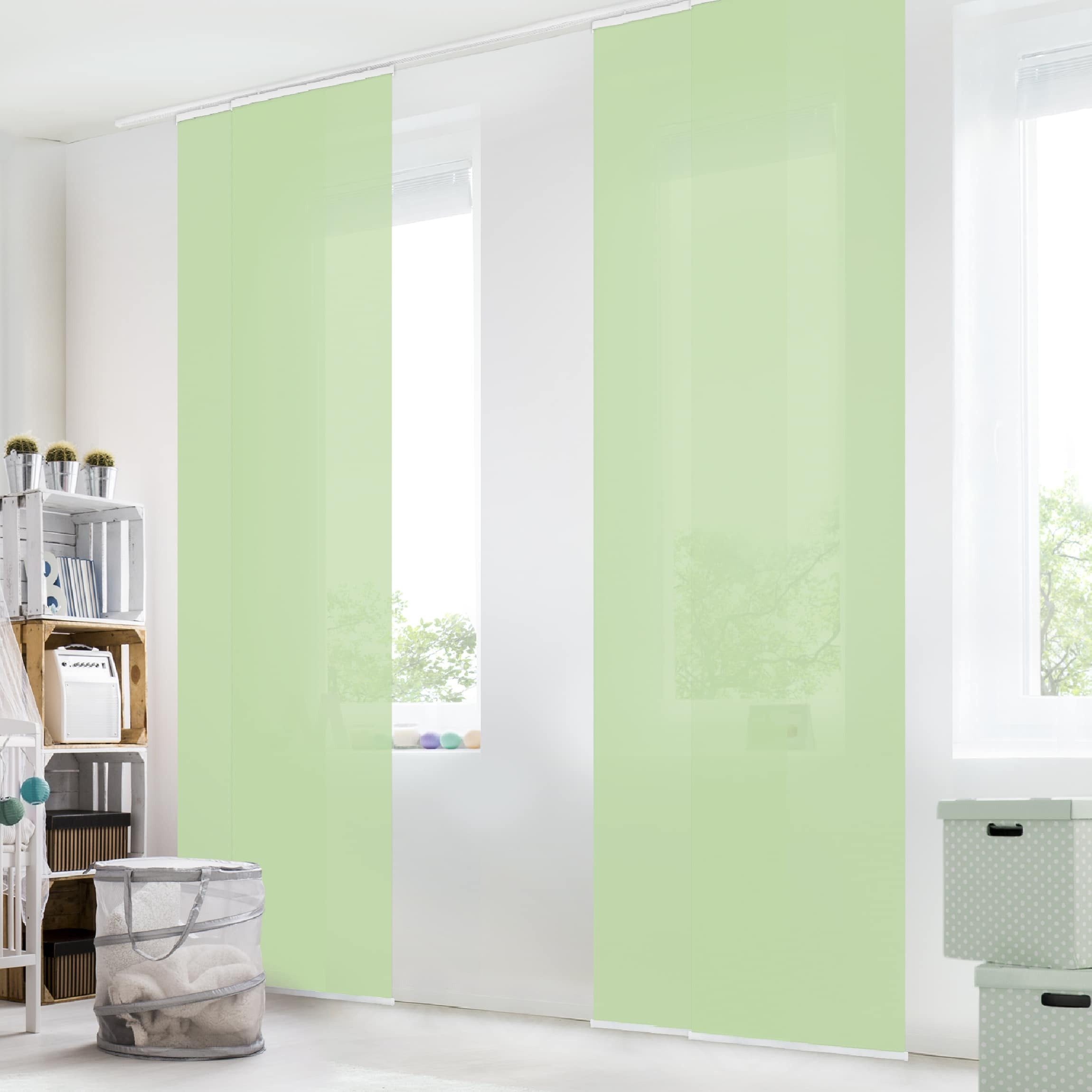 Bilderdepot24 Schiebegardine modern Flächenvorhang blickdicht Mint, günstig online kaufen