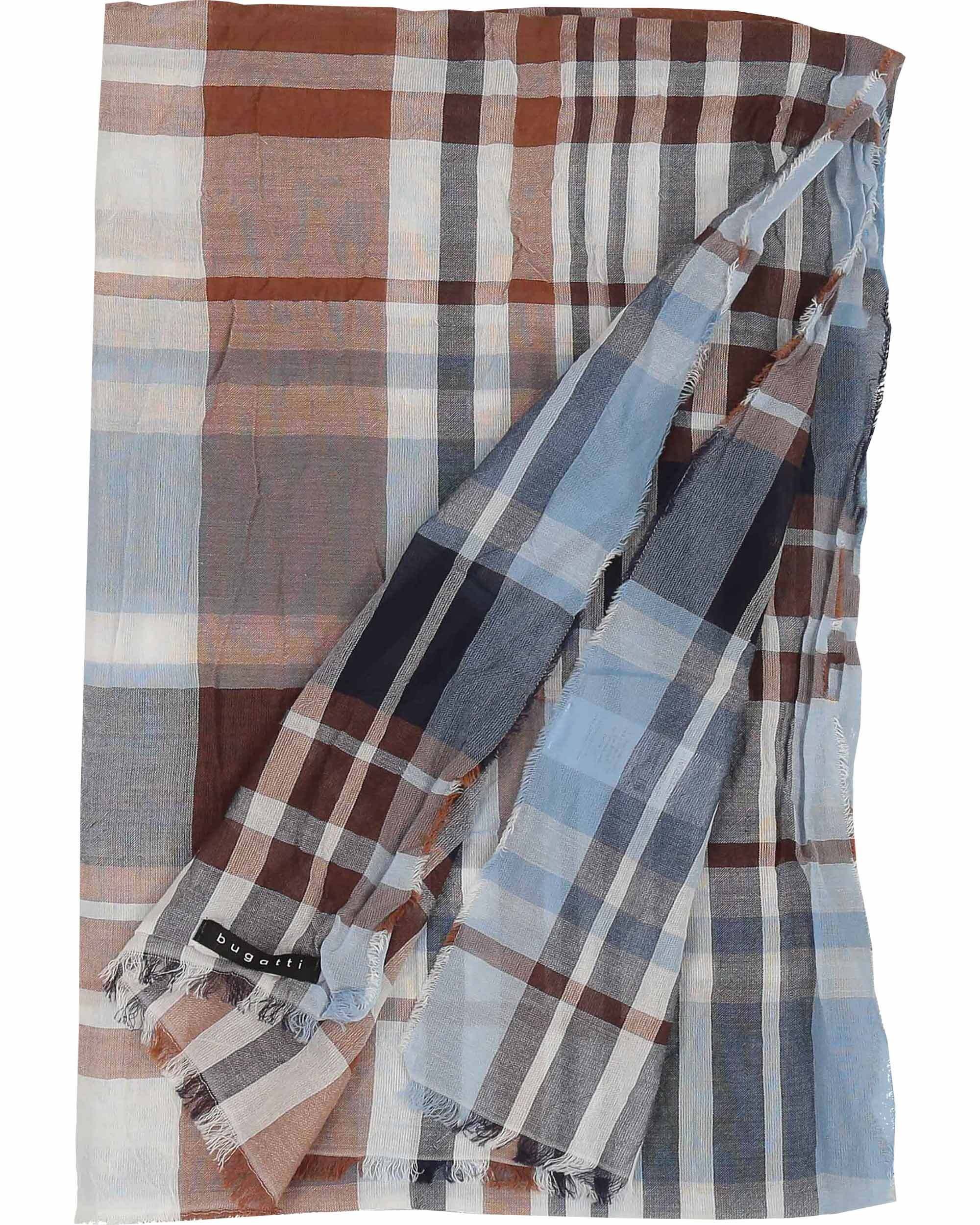 bugatti Modeschal Karierter bugatti Sommerschal aus reiner Baumwolle, (keine)