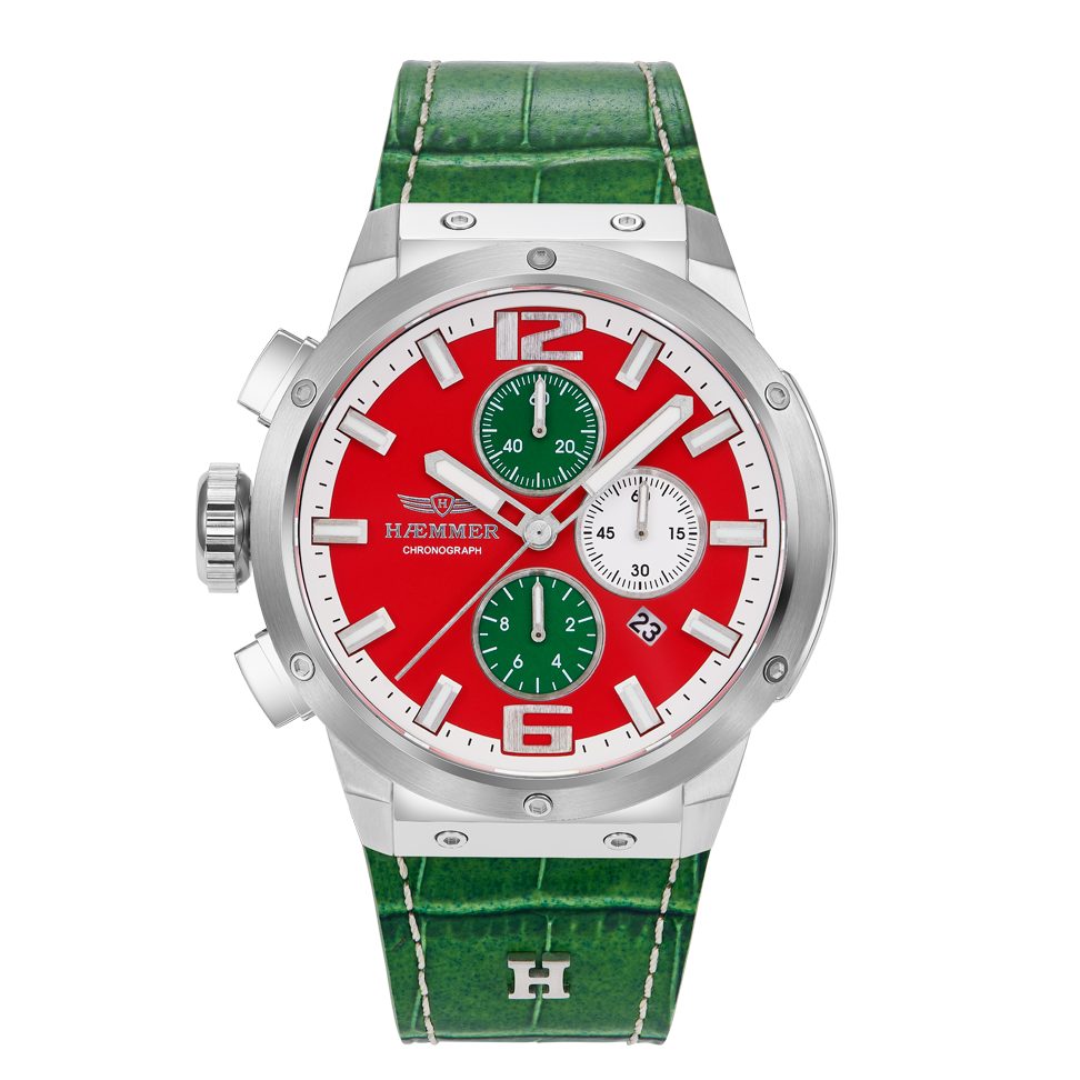 HAEMMER GERMANY Chronograph SPUNKY II, EG-013, Quarzuhr, Armbanduhr, Herrenuhr, analog, Tag, Stoppfunktion