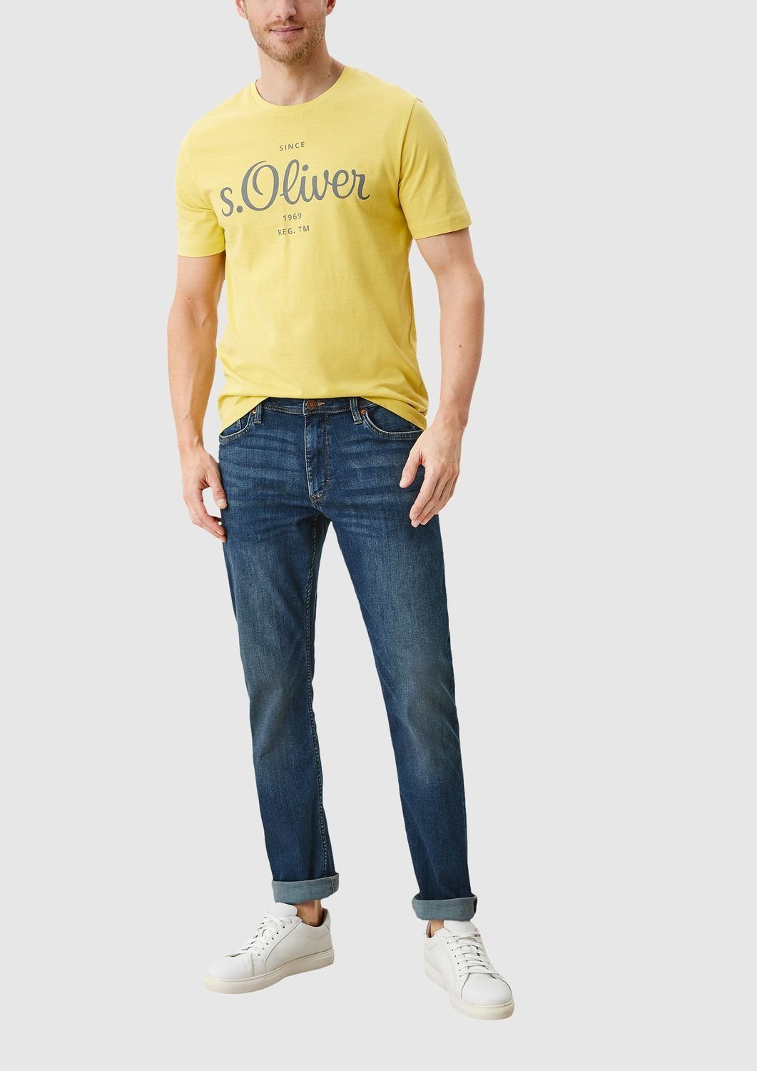 s.Oliver Slim-fit-Jeans KEITH Slim Fit, Bundhöhe: Medium rise, Beinverlauf: Straight Leg Blau