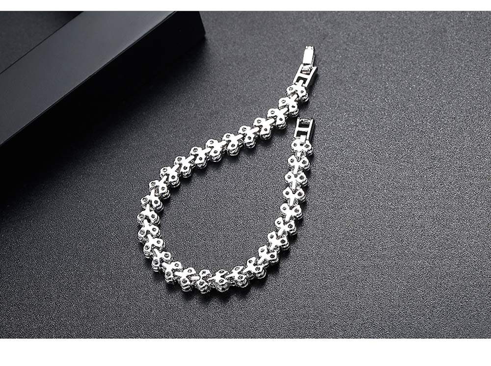 Kim Johanson Tennisarmband Sparkle (1-tlg), Funkelndes Armband mit Zirkonia in Silber-Optik – Bild 4 von 5