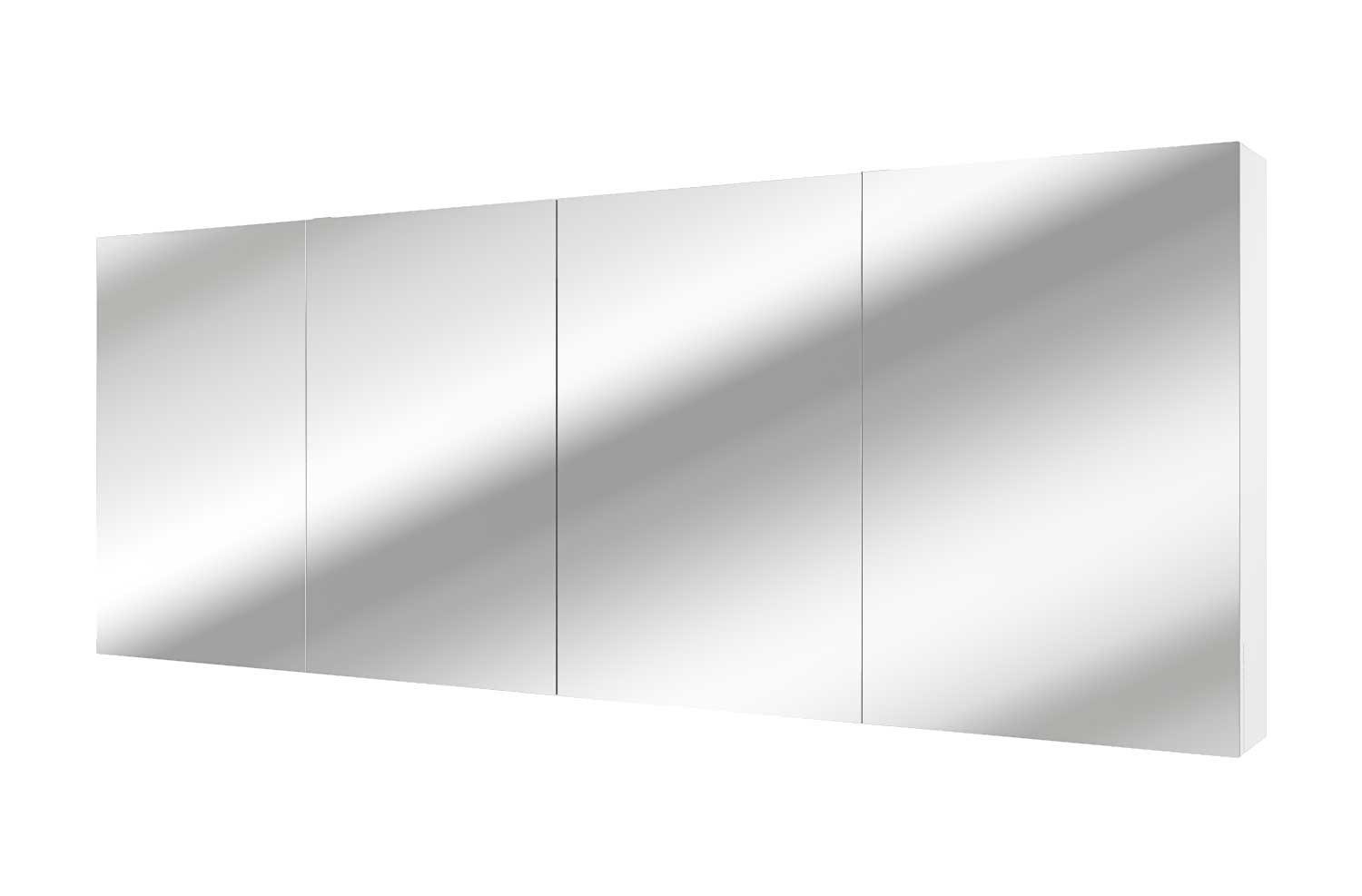 AcquaVapore Badezimmerspiegelschrank Spiegelschrank City 200cm Weiß