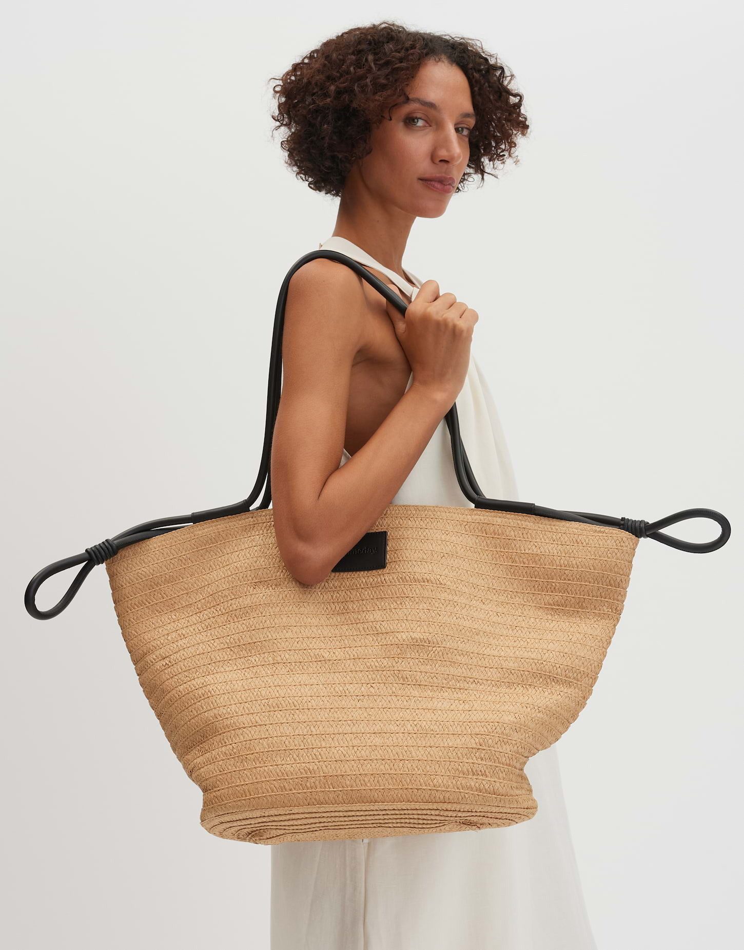 someday Handtasche Banoi Bag aus Papier mit Flechtstruktur, Geräumig mit Reißverschluss und praktischem Innenfach