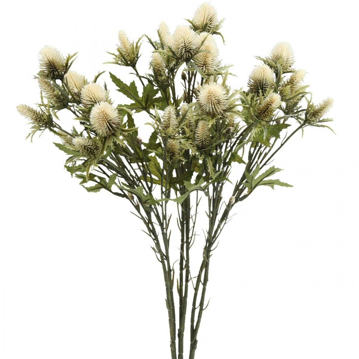 Künstliche Zimmerpflanze Distel künstlich Deko-Zweig Creme günstig online kaufen