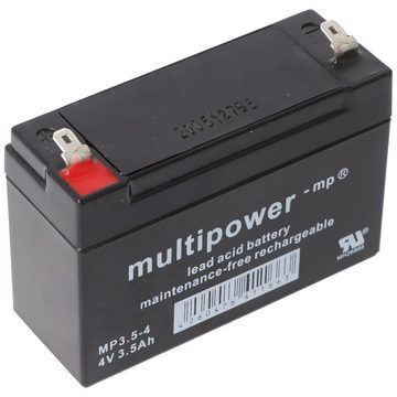 Multipower Multipower MP3.5-4 4V 3,5Ah Bleiakku AGM Blei Gel Akku 4,8mm Steckkon Akku