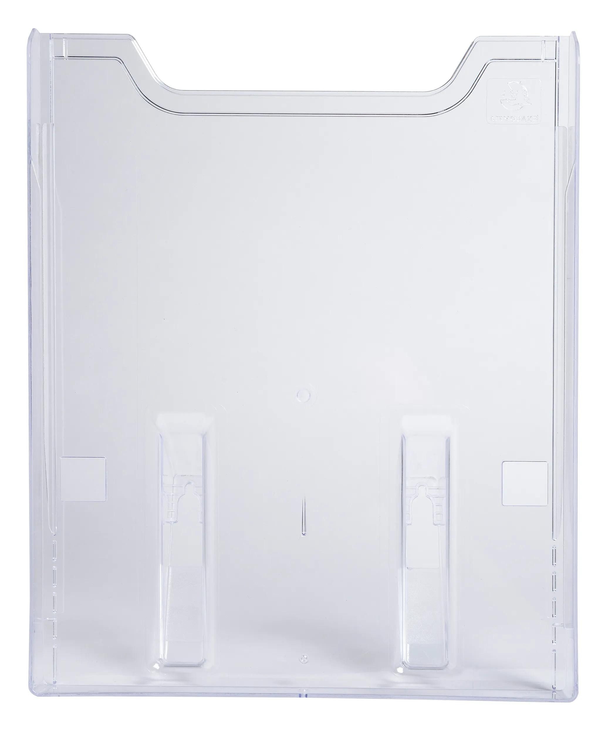 EXACOMPTA Zeitungsständer Wandelement für Prospekthalter A4, vertikal, Exacryl, Kristall, 64658D, Accessoires