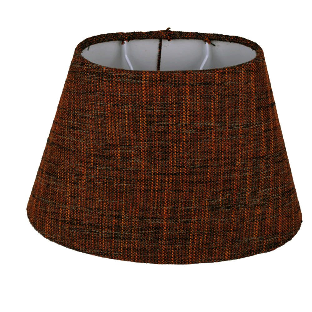 Dirk Davids Leuchten GmbH Lampenschirm Lampenschirm für Tischleuchte in Oval Leinen Boucle Braun TL 25-16-16, Hochwertiges Design