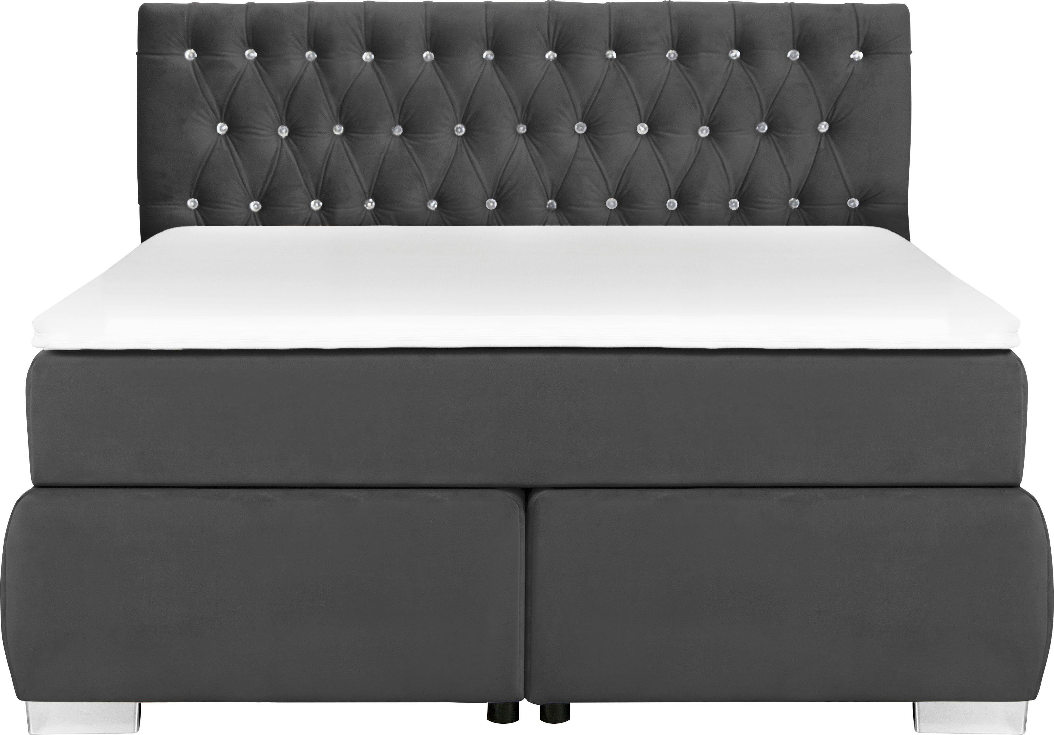 Leonique Boxspringbett Rumba, Taschenfederkern-Matratze in Härtegrad günstig online kaufen