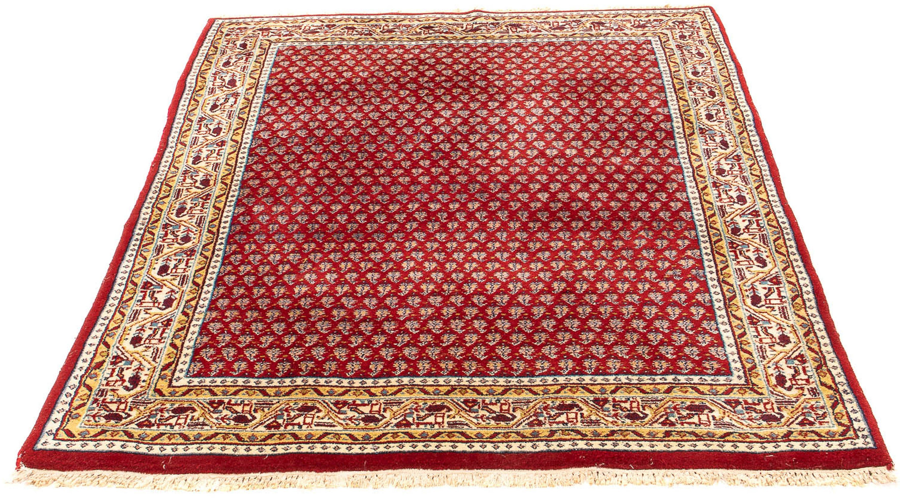 Orientteppich Mir - Indus - 175 x 123 cm - dunkelrot, morgenland, rechteckig, Höhe: 12 mm, Wohnzimmer, Handgeknüpft, Einzelstück mit Zertifikat