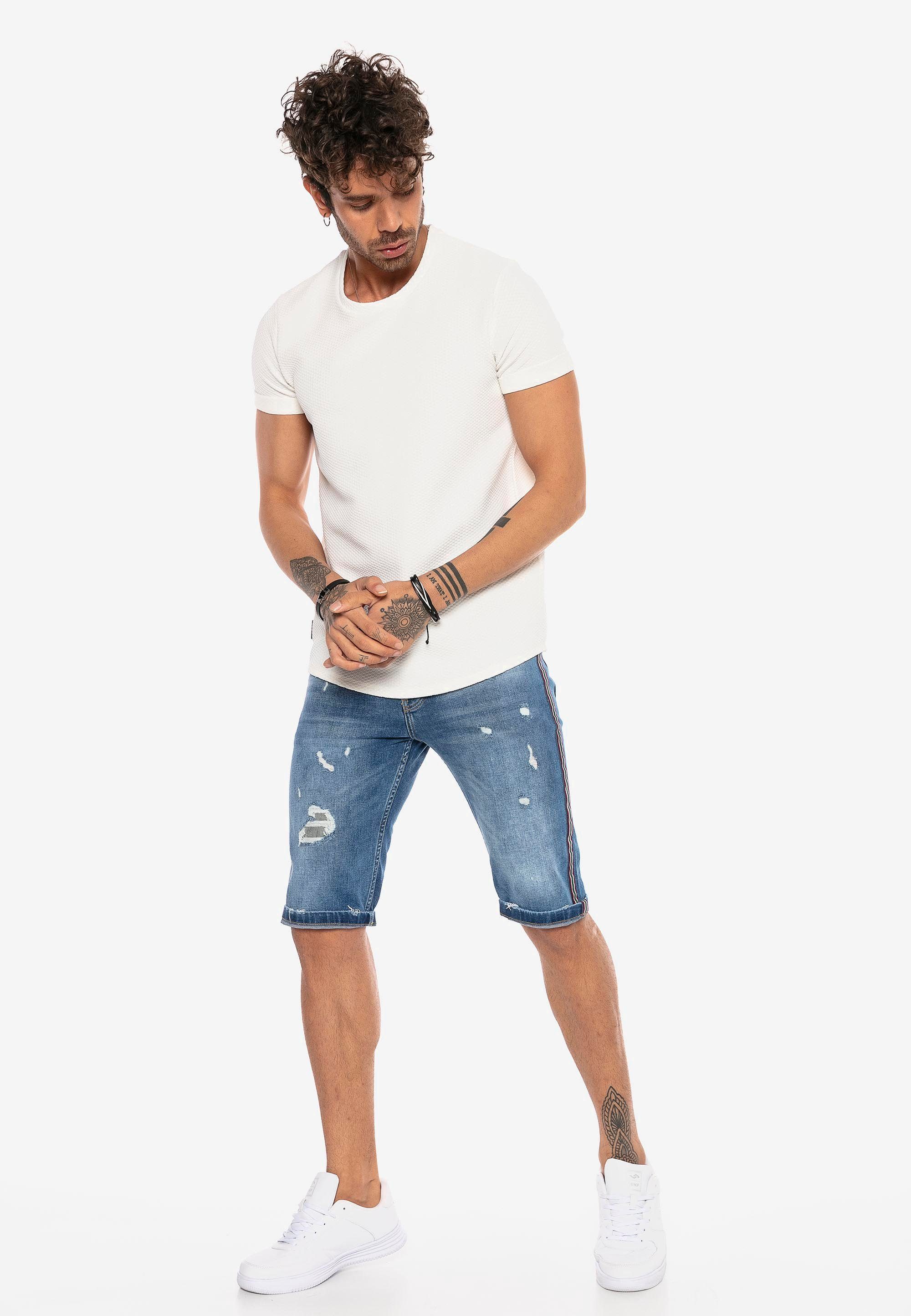 Saint RedBridge Streifen-Design Paul seitlichem Shorts mit