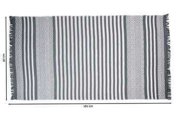 ZOLLNER Hamamtuch, Baumwolltuch (1-St), 90 x 160 cm, 100% Baumwolle, vom Hotelwäschespezialisten, grau