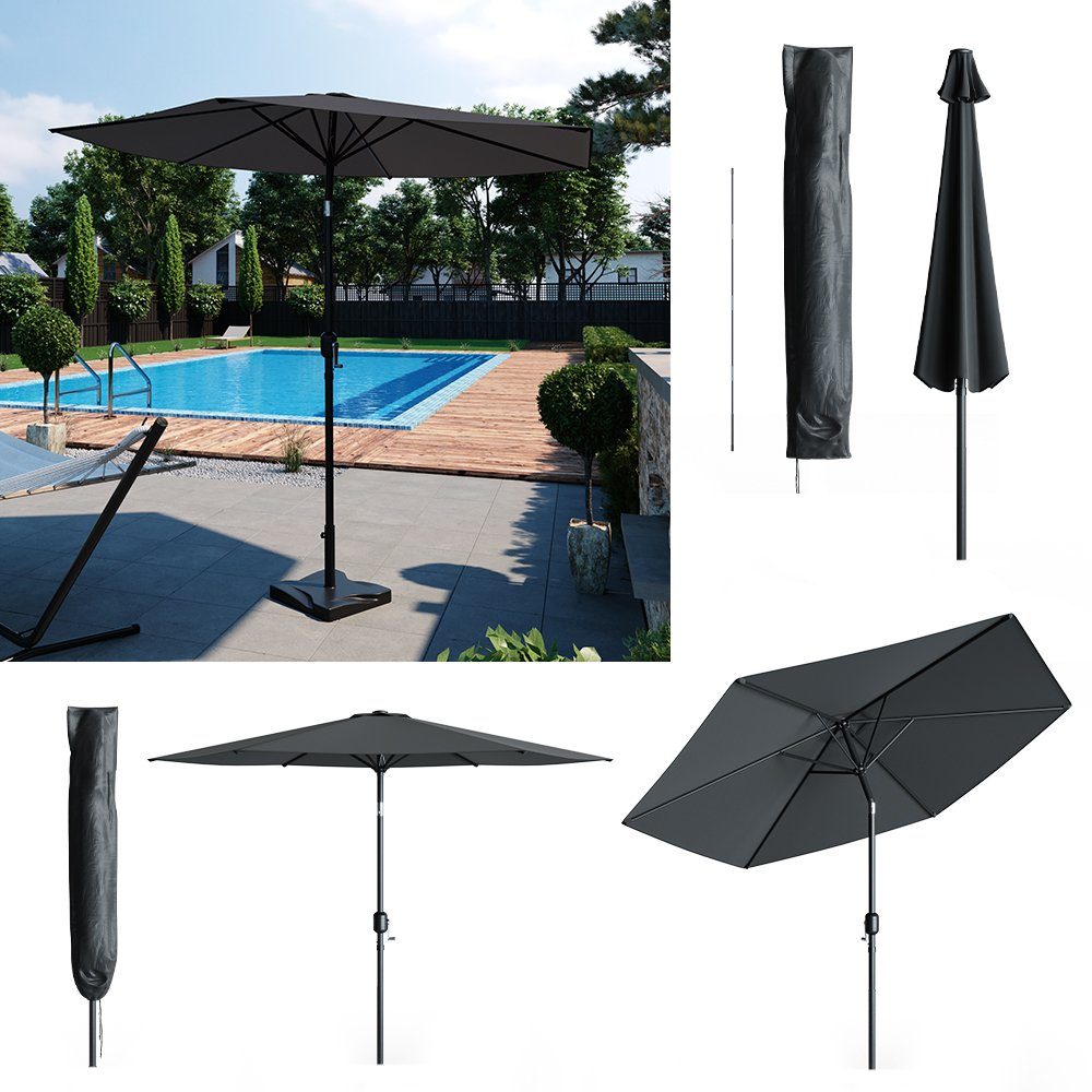 OK-Living Sonnenschirm, Anthrazit, 270 cm mit günstig online kaufen