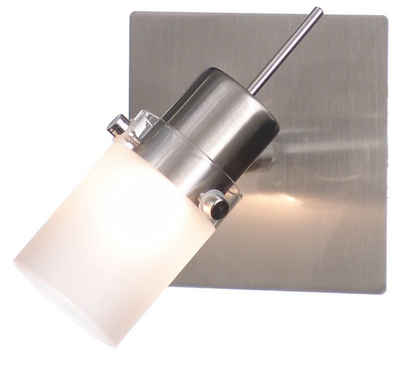 Licht-Erlebnisse Deckenstrahler »NOVA«, Warmweiß, Wandspot G9 Glas Edelstahl 3000 K 620 lm Wandlampe