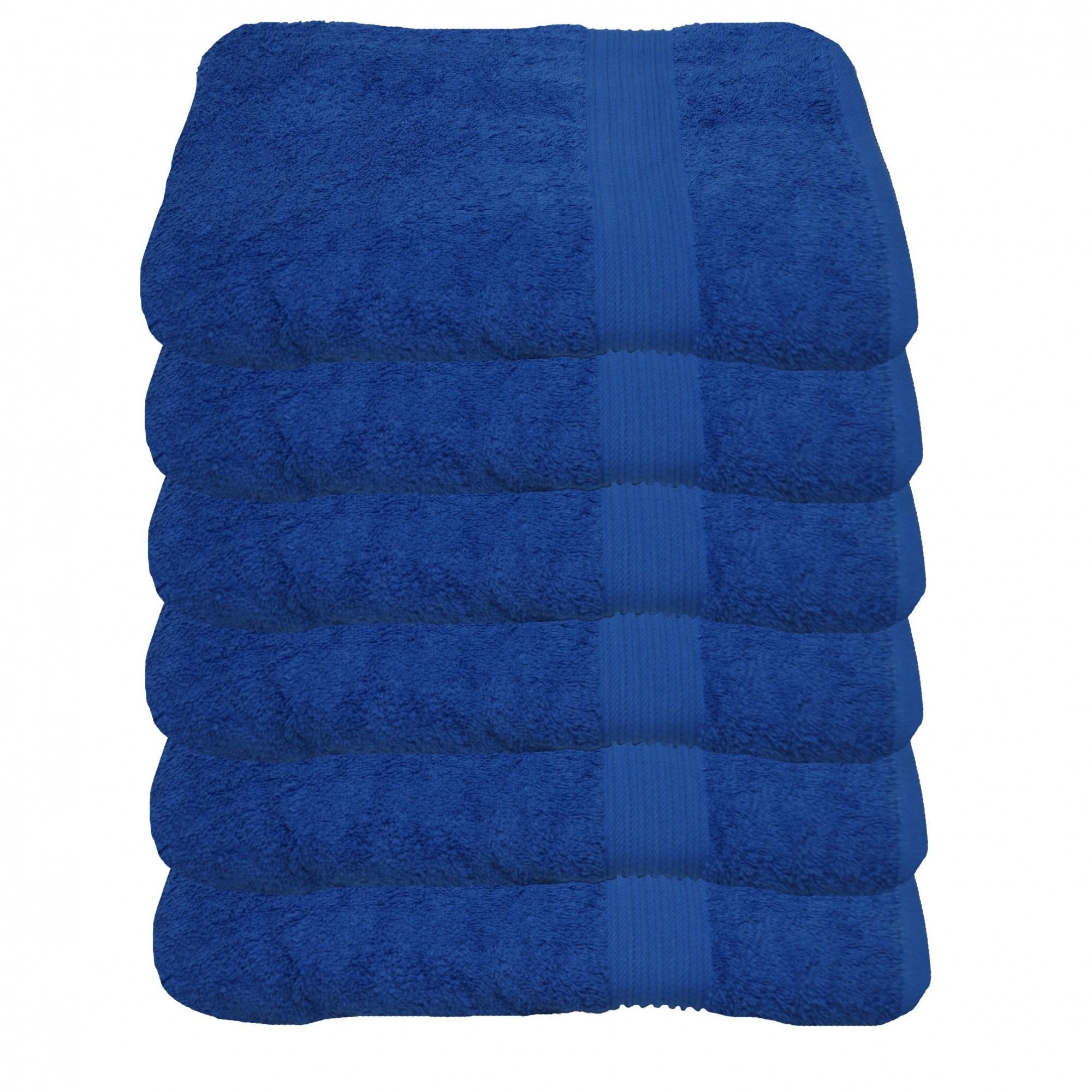 Handtücher 6-Handtücher-Royalblau-Handtuch 50 x 100 cm