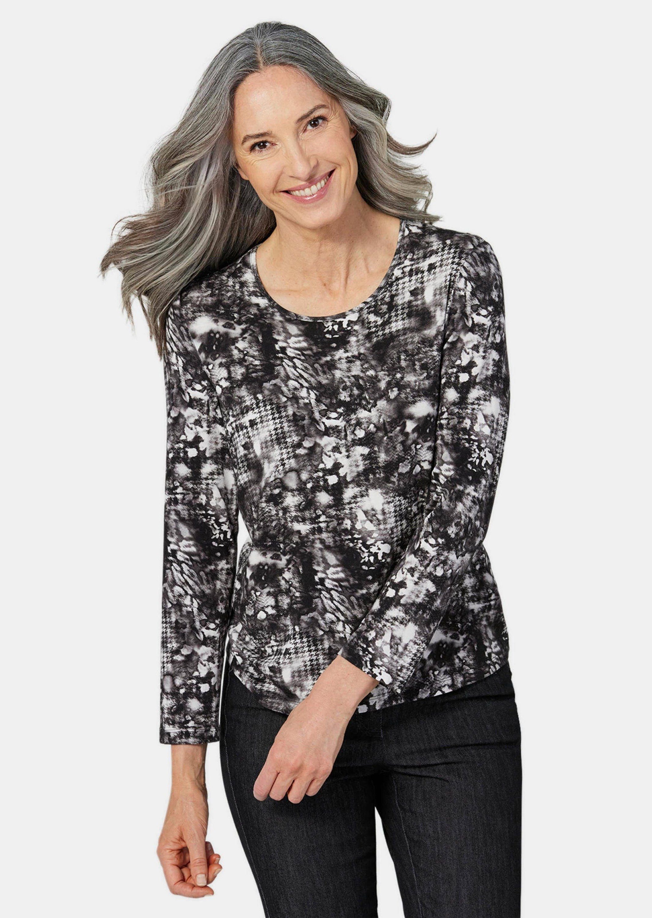 Print-Shirt Langarmshirt mit Druck