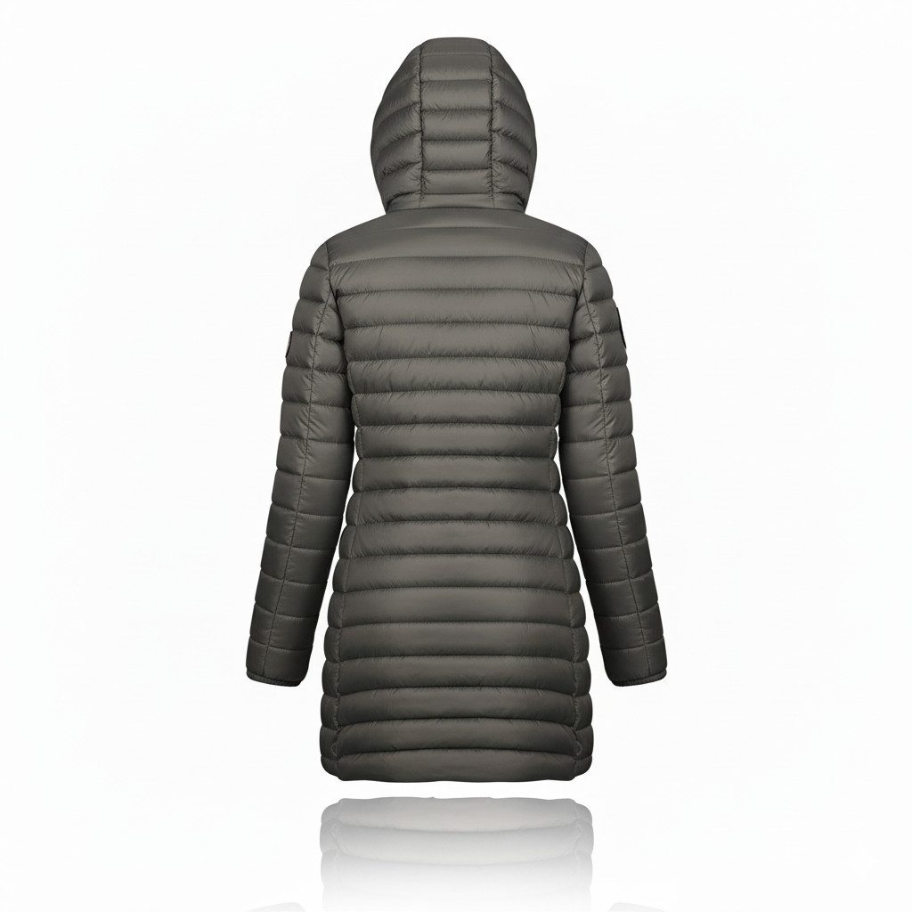 Geographical Norway Steppmantel Hochwertige Outdoorjacke Steppmantel Lange (1-tlg) Outdoor Steppjacke Parka Lange Mit Kapuzenjacke Steppmantel