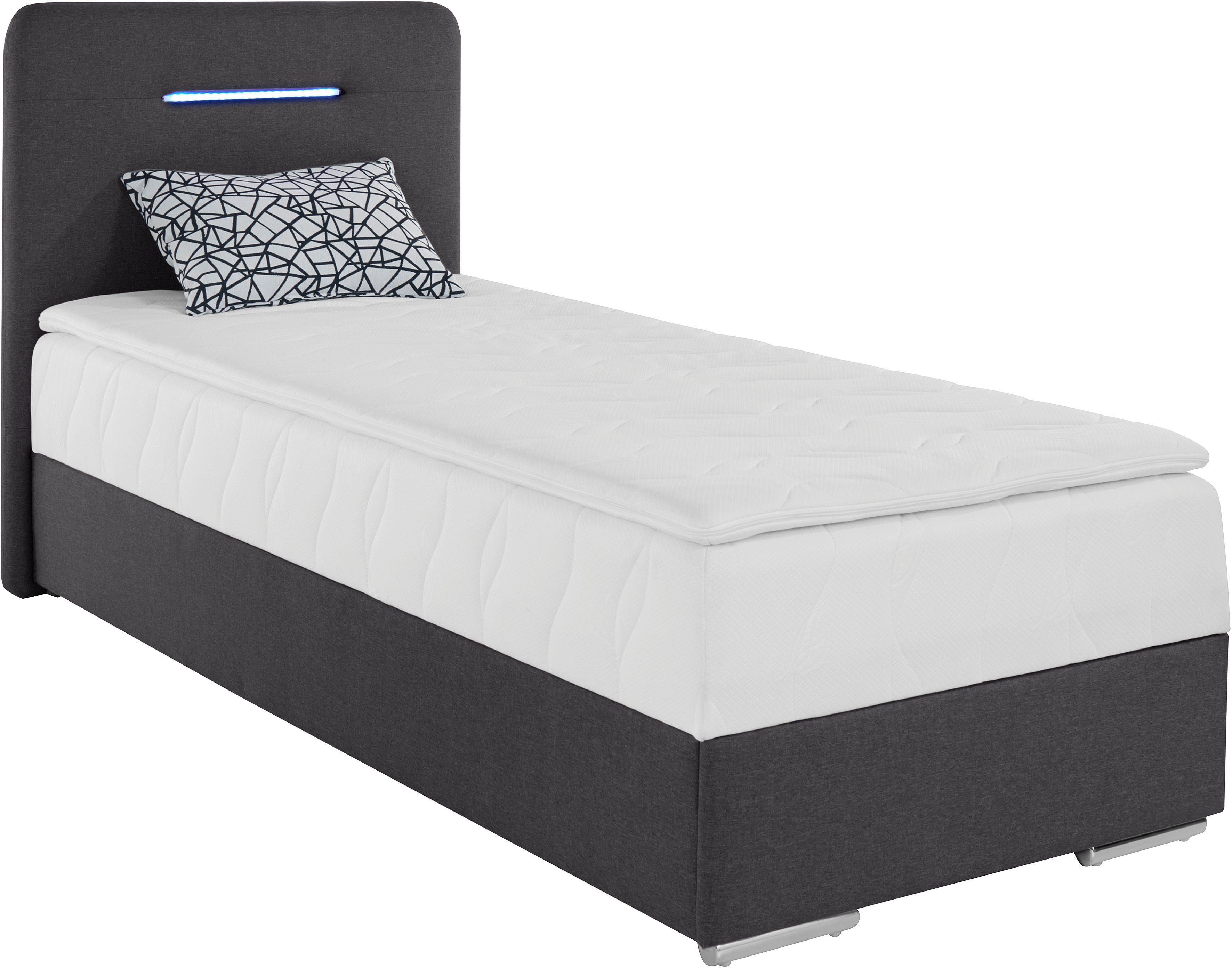 COTTA Boxbett Lighstar, inklusive LED-Beleuchtung, Topper, Bettkasten und Zierkissen