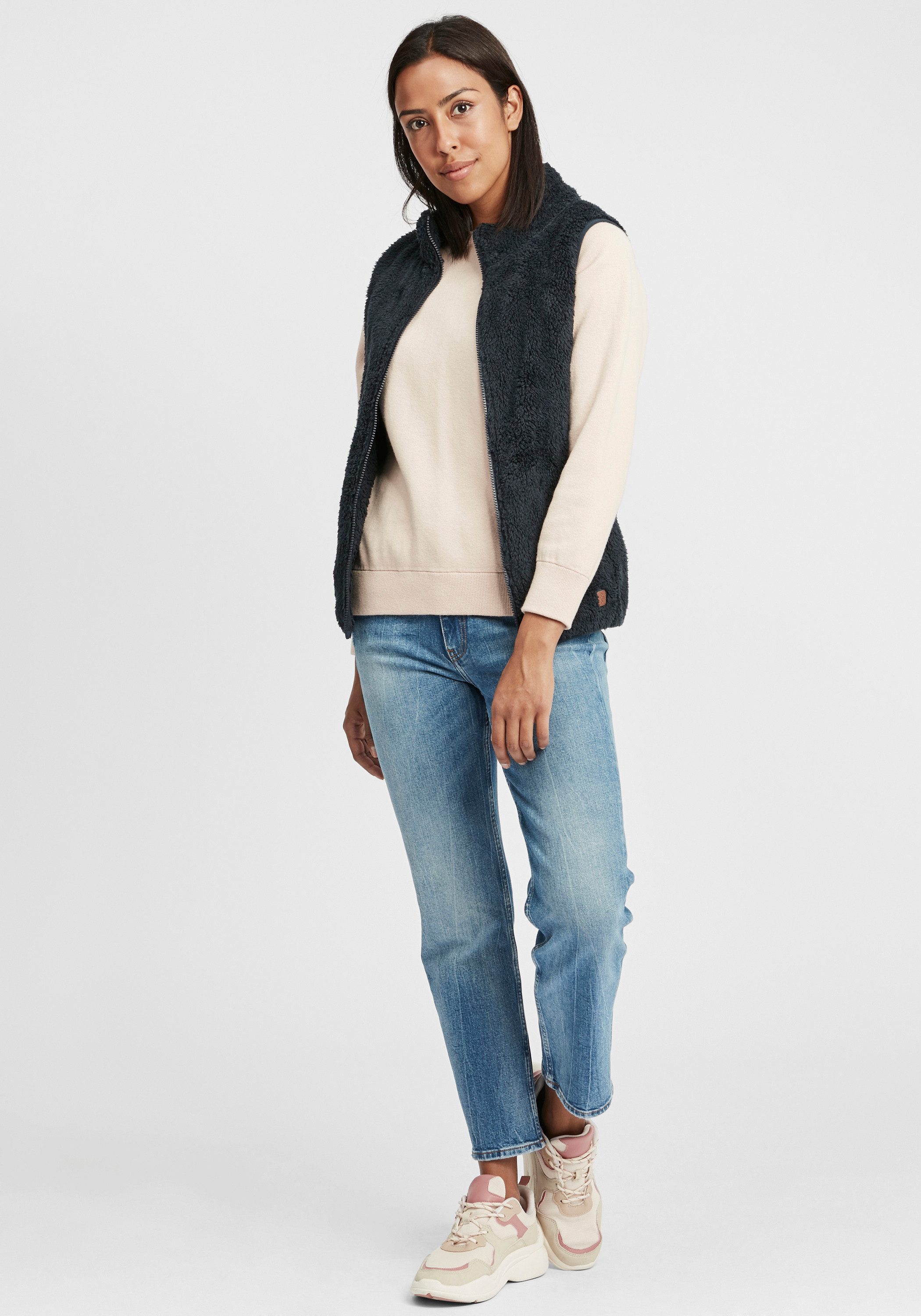 OXMO Sweatweste OXTheri Weste aus Teddy-Fleece Stoff günstig online kaufen