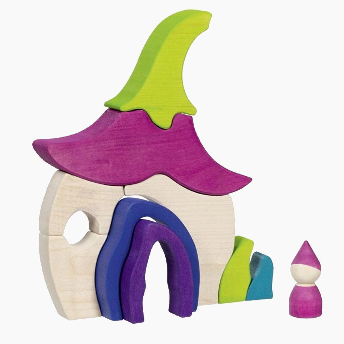goki Stapelspielzeug Feenhaus Goki, (packung, 11-tlg), zauberhaftes Spielzeug für kreative Kinder