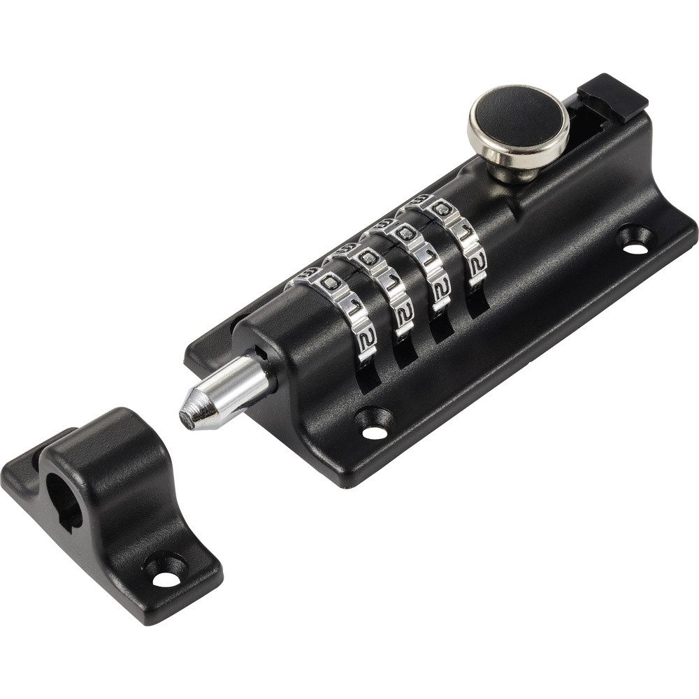 Sygonix Türriegel Sygonix SY-7065776 Schlossriegel Schwarz