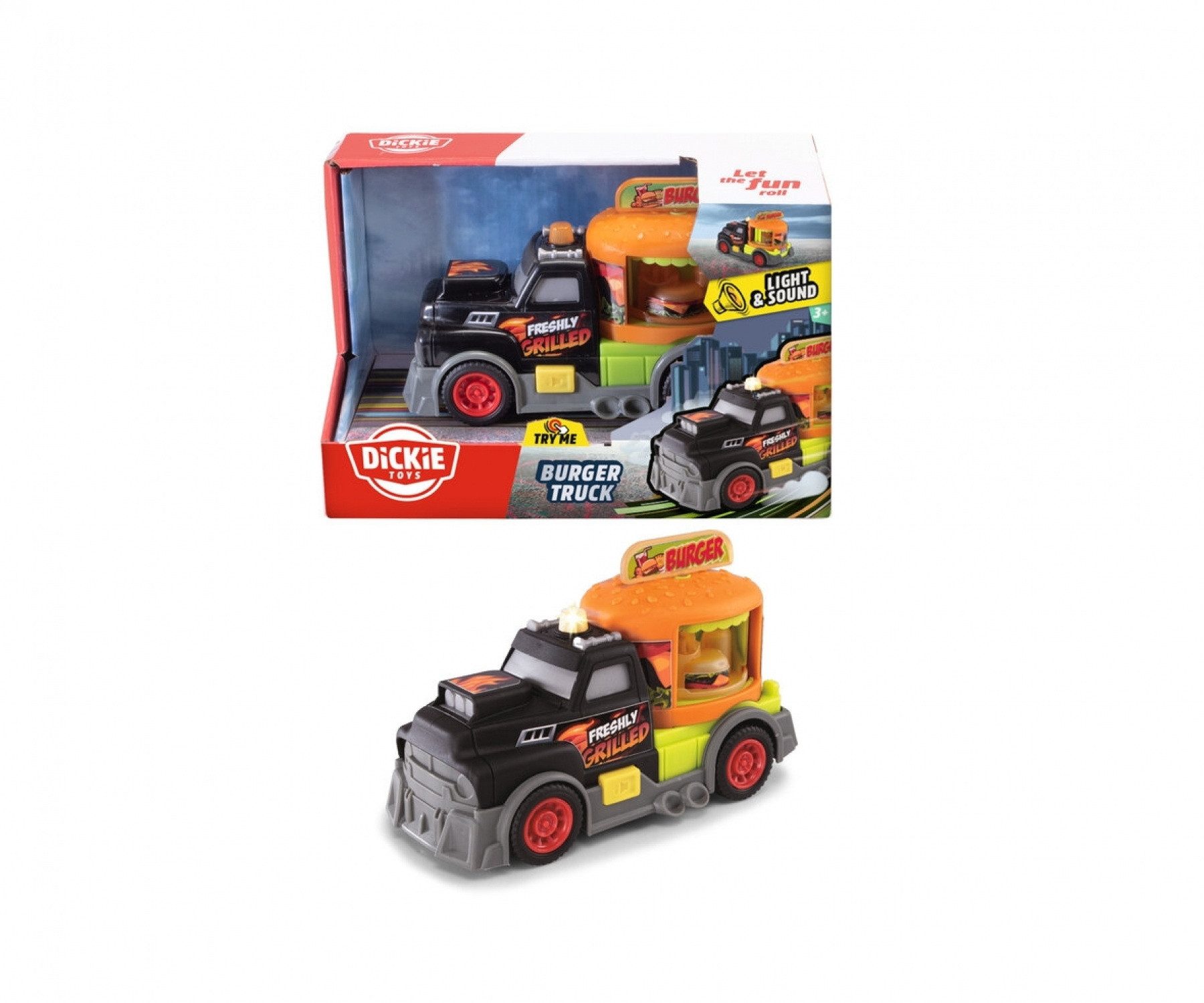 Dickie Toys Spielzeug-Auto Imbisswagen Auto Go Action / City Heroes Burger Truck 203302049