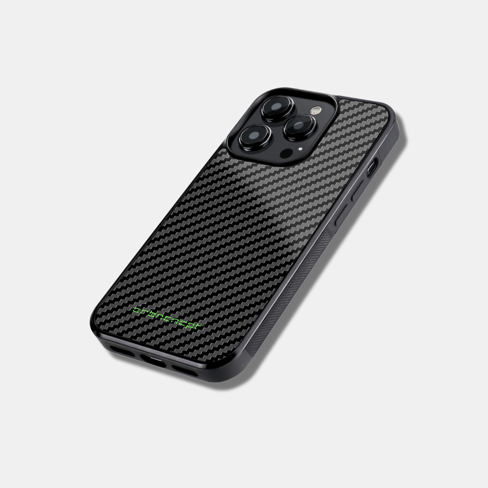 CRBNCNCPT Handyhülle Carbon Fiber iPhone 14 15 16 Hülle Case Cover Schwarz Herren Pro Max, MagSafe, Magnetisch, Superleicht, Ultrarobust