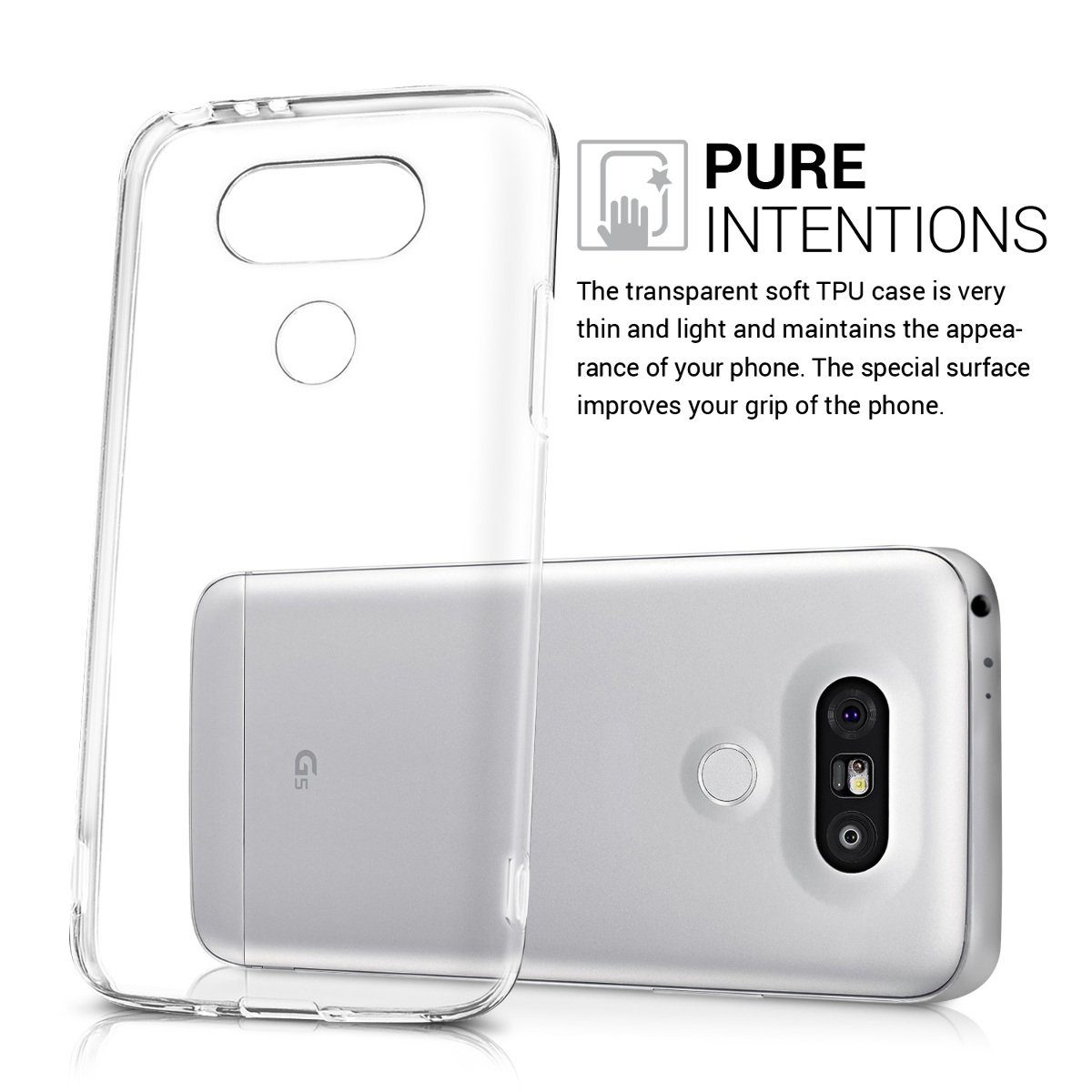kwmobile Handyhülle Hülle für LG G5 / G5 SE, Silikon Handyhülle transparent - Handy Case gummiert