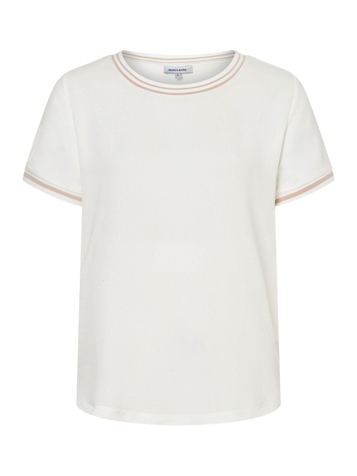 MORE&MORE T-Shirt Blusenshirt mit Kontrastabschlüssen