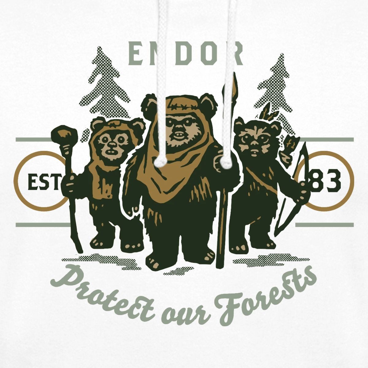 Spreadshirt Hoodie Star Wars Endor Protect Our Forests Unisex Hoodie (1-tlg)