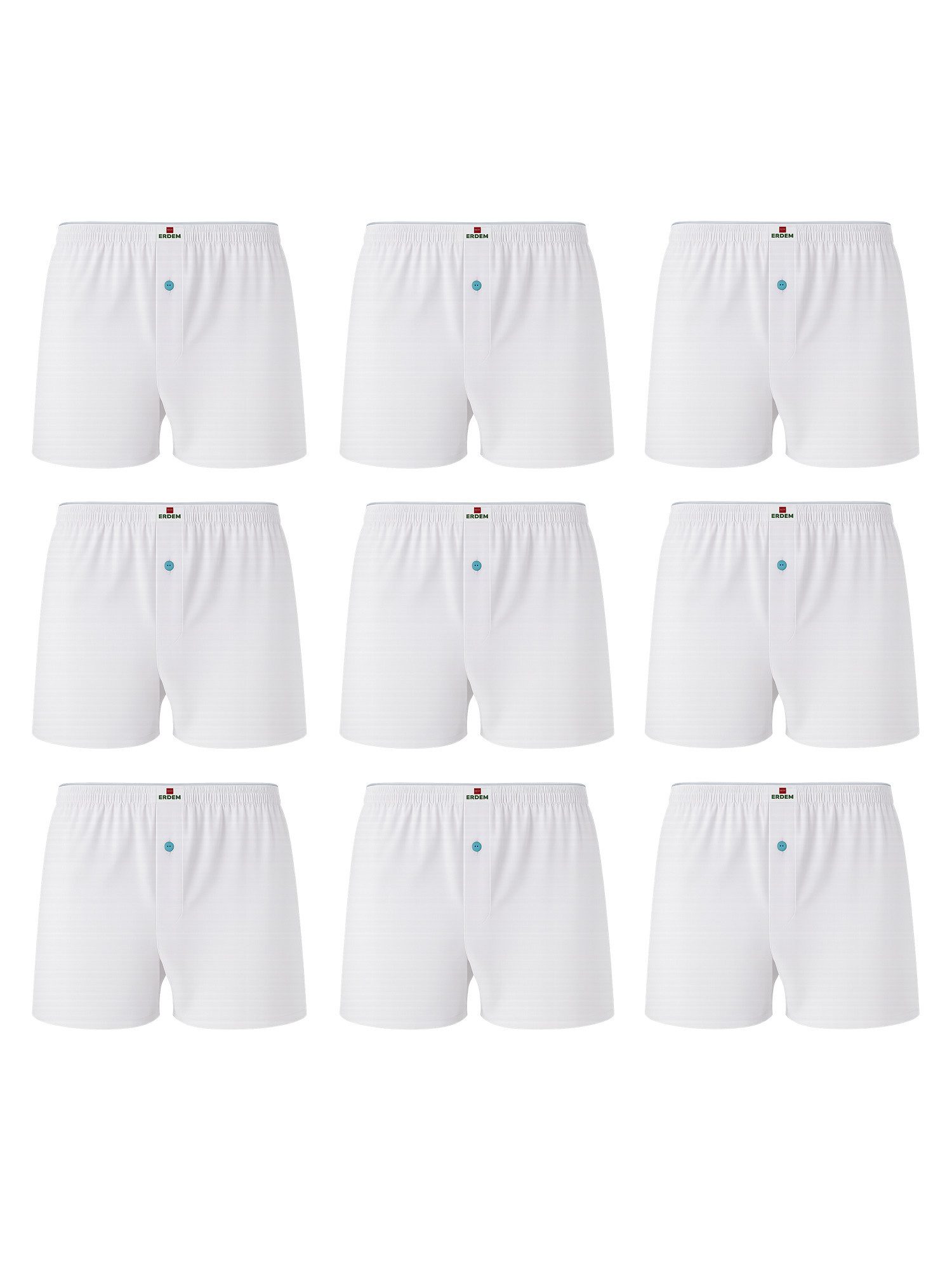 erdem iç giyim Boxer Erdem 9-teilige Boxershorts aus gekämmter Baumwolle, weiß, 14009