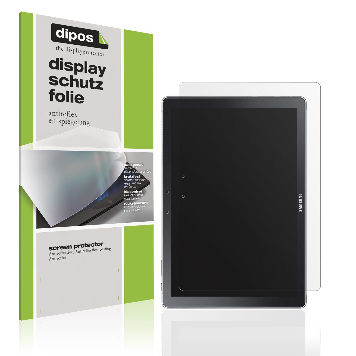 dipos Displayschutzfolie Schutzfolie für Samsung Galaxy Book 12 Zoll 1. Gen, 2 Stück, Displayschutz Schutz Folie Made in Germany