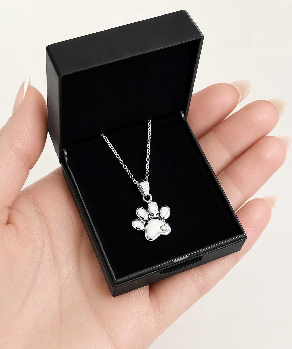 Goldene Hufeisen Kette mit Anhänger Tierpfote Pfötchen Anhänger mit Halskette aus 925 Sterling Silber (2-tlg, inkl. Etui), Rhodiniert