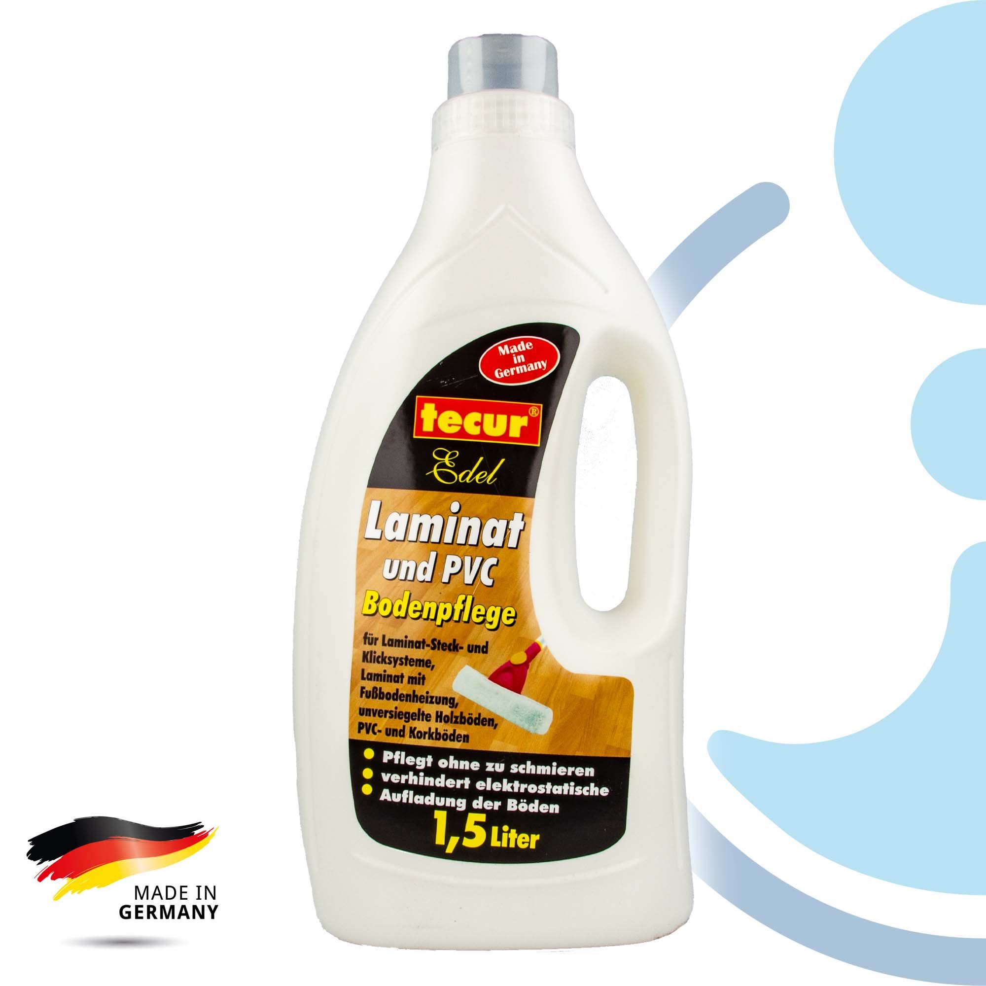 Tecur Edel - Laminat- und PVC Bodenpflege - 1,5 L. Fussbodenreiniger