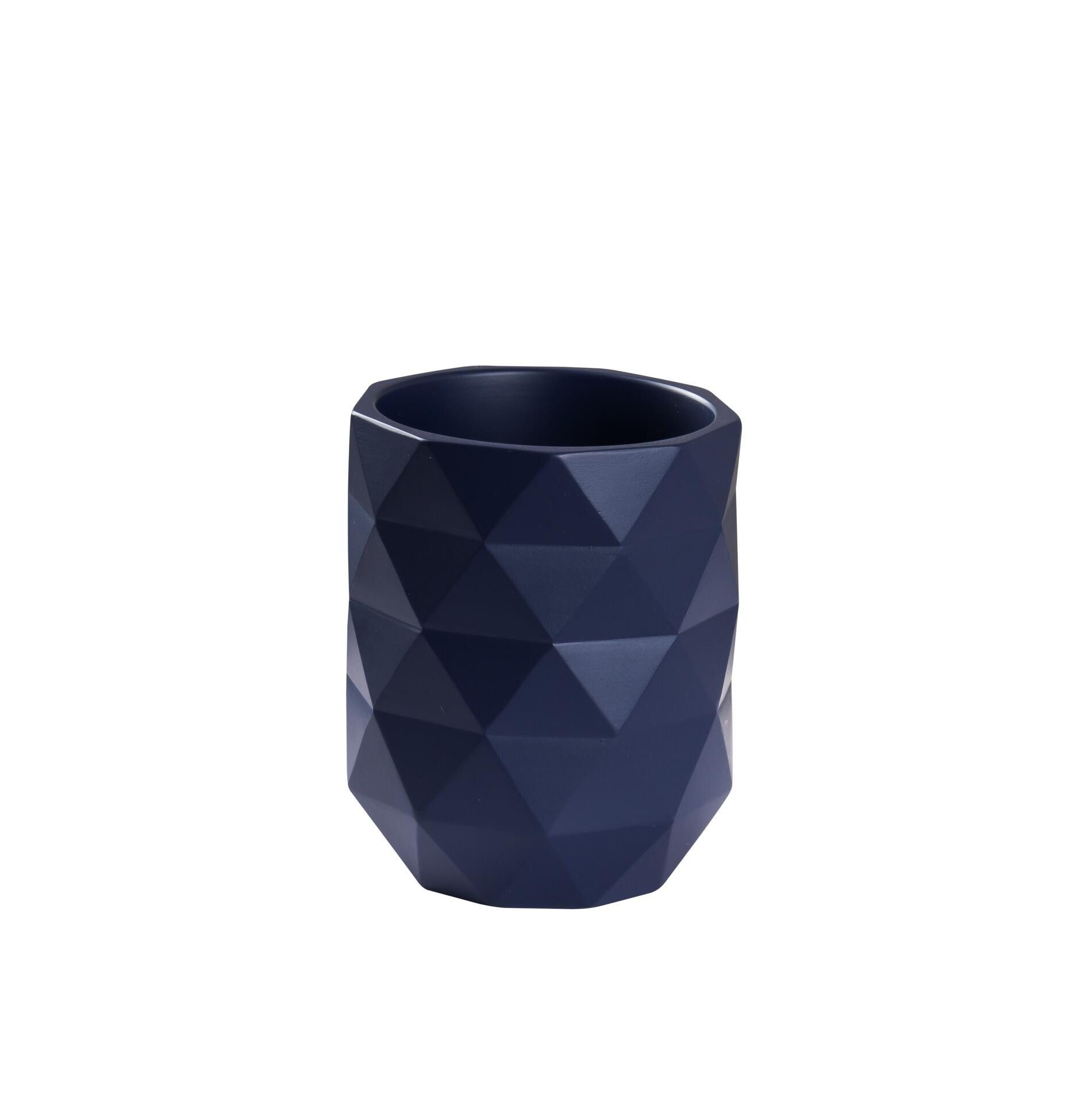 Badaccessoire-Set Aufbewahrungsbecher Joyce nachtblau