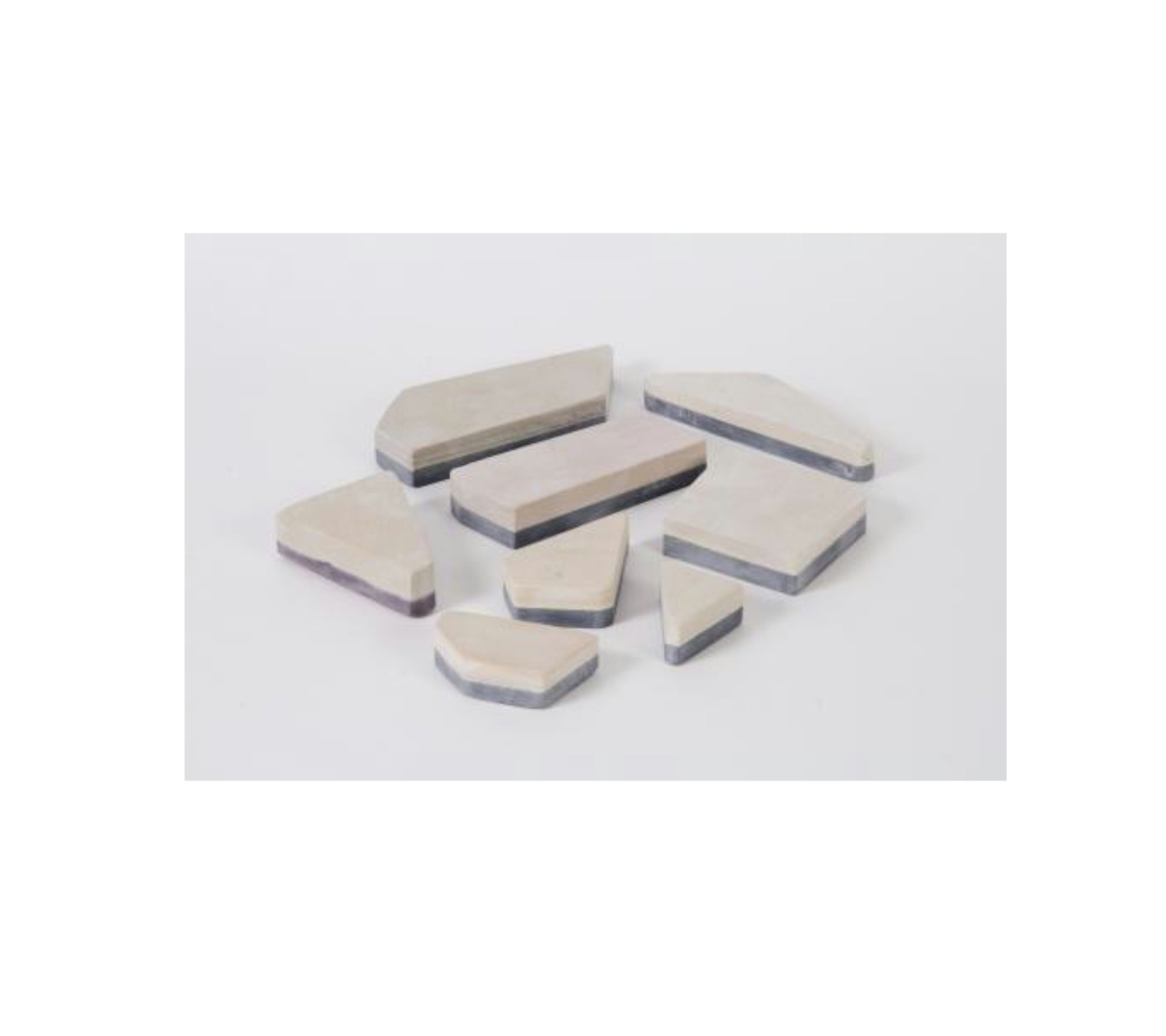 Ardennes-Coticule Schleifstein Formstein Belgischer Brocken gelb, Formsteine für Wellenschliff Rebscheren in verschiedenen Größen