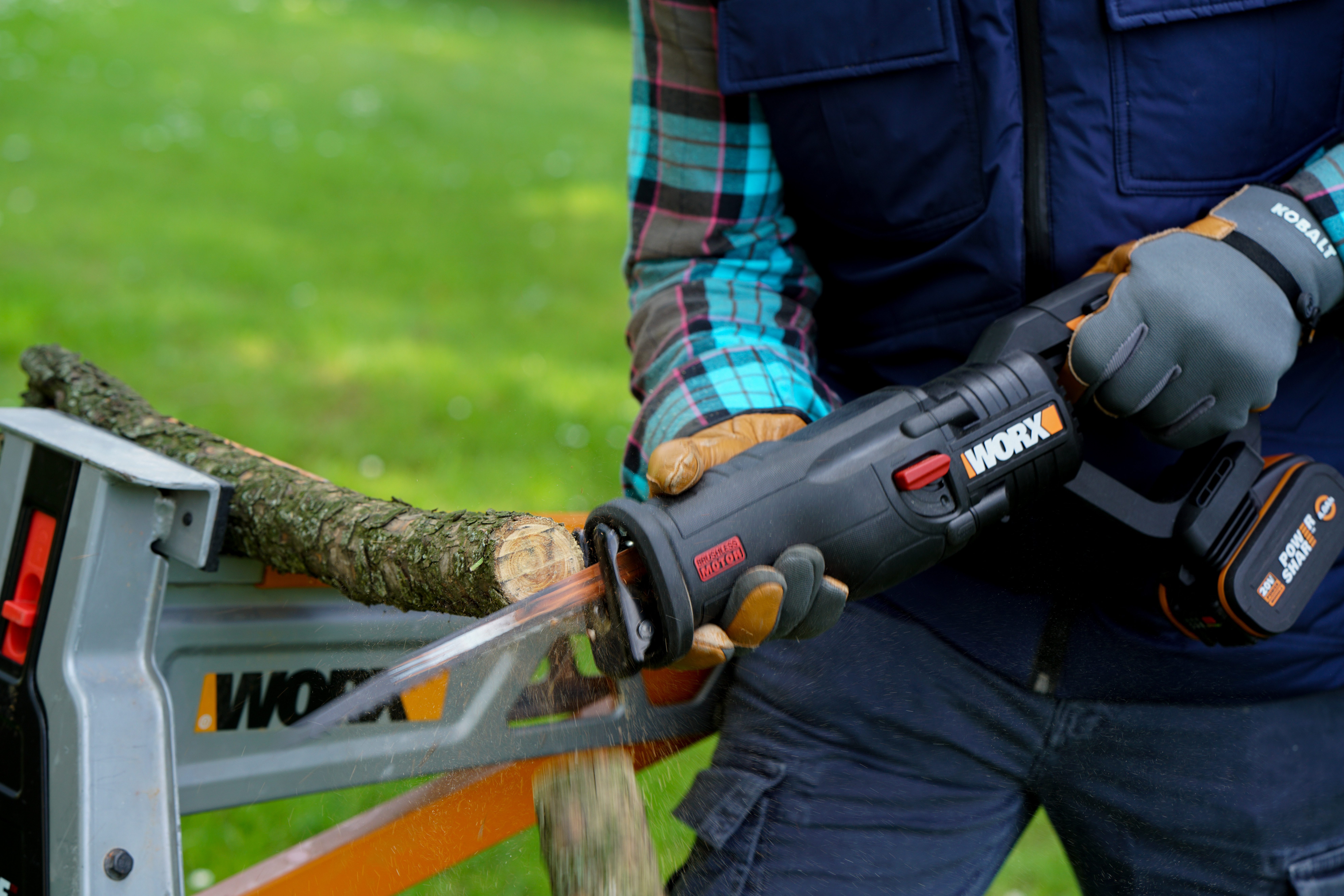 Worx Akku-Säbelsäge WX516.9 NITRO, Brushless-Motor, variable Drehzahlregelung, ohne Akku & Ladegerät